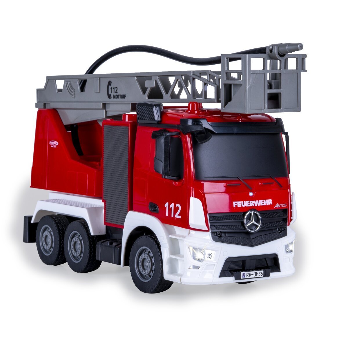 JAMARA Feuerwehr Drehleiter Mercedes -Benz Antos 1:26 2,4GHz mit Spritzfunktion ab 6 Jahren