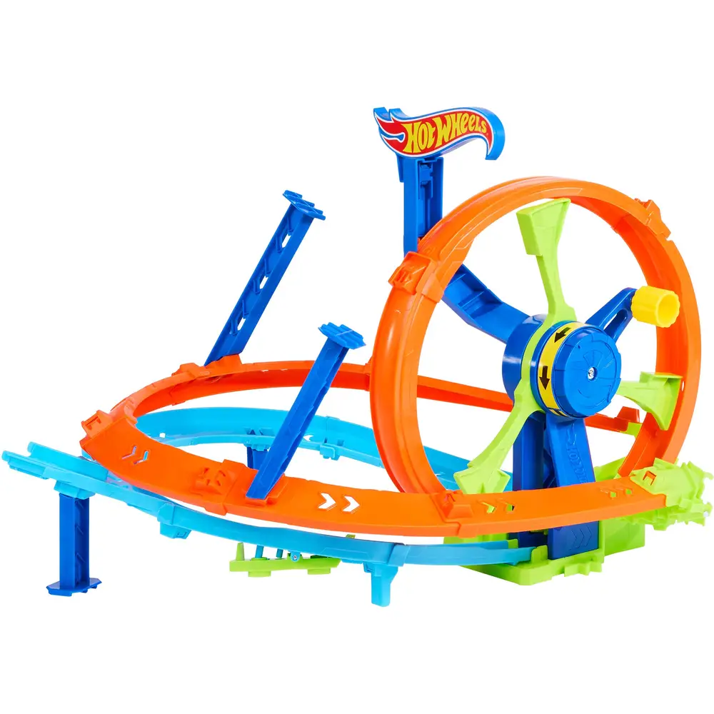 Hot Wheels Schnellstart- und Looping-Spielset mit Die-Cast-Spielzeugauto im Maßstab 1:64, Crash- und Streckenset Hot Wheels Schnellstart- und Looping-Spielset mit Die-Cast-Spielzeugauto im Maßstab 1:64, Crash- und Streckenset