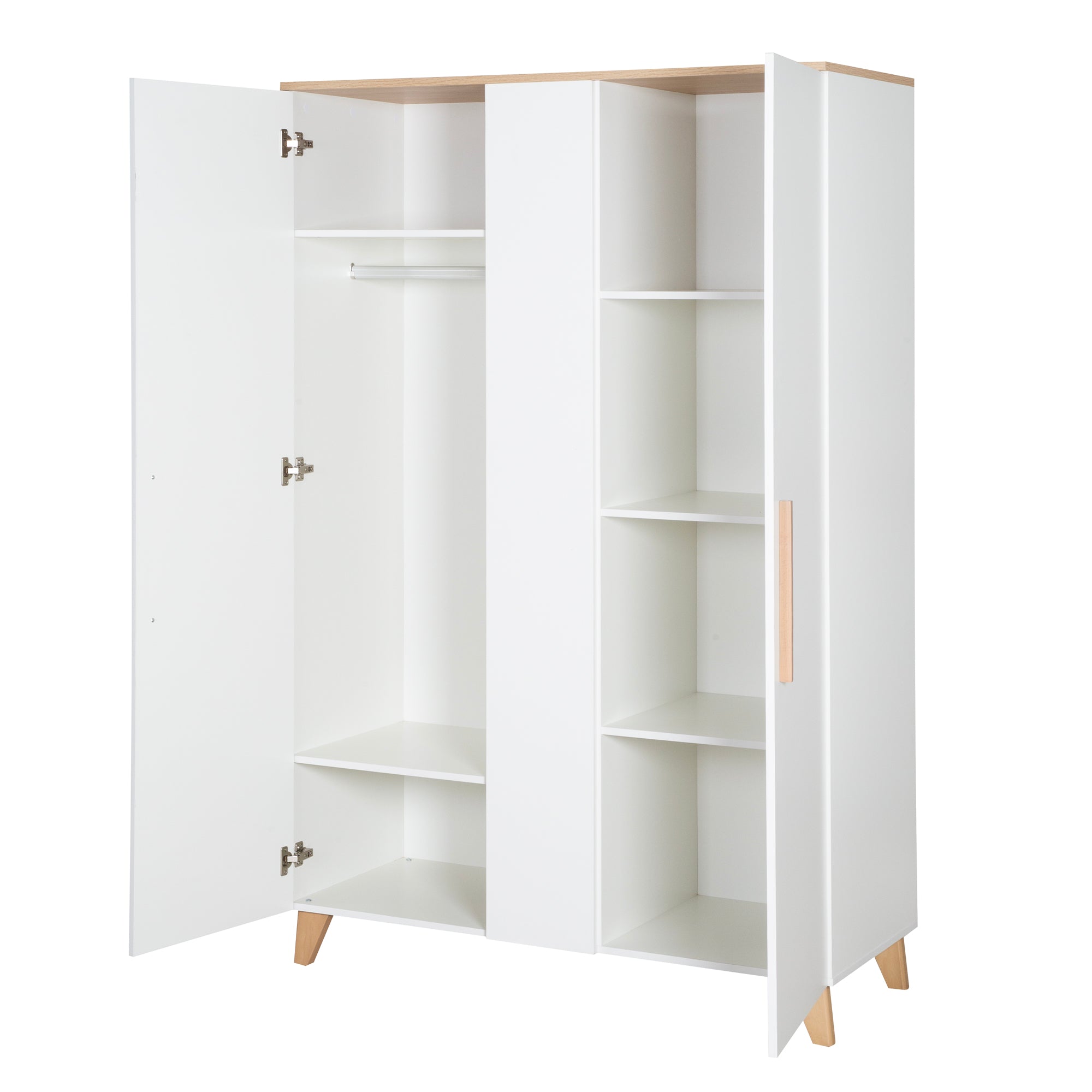 Roba 1622866 Kleiderschrank 2,5 türig Leon weiß – Kleiderschrank 2-türig - Bild 6 Roba 1622866 Kleiderschrank 2,5 türig Leon weiß – Kleiderschrank 2-türig - Produktbild 6
