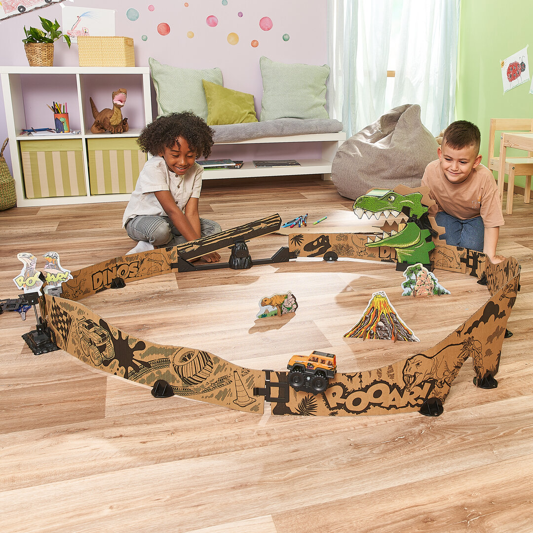 VTech Car-Board Racers - Dino-Adventure Set (80-563304) Holz, Fußboden, Innenarchitektur, Hartholz, Bodenbeläge