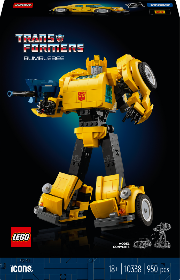 LEGO® Icons Transformers Bumblebee 10338 Roboter, Apidae, Auto, Hummel, Rad