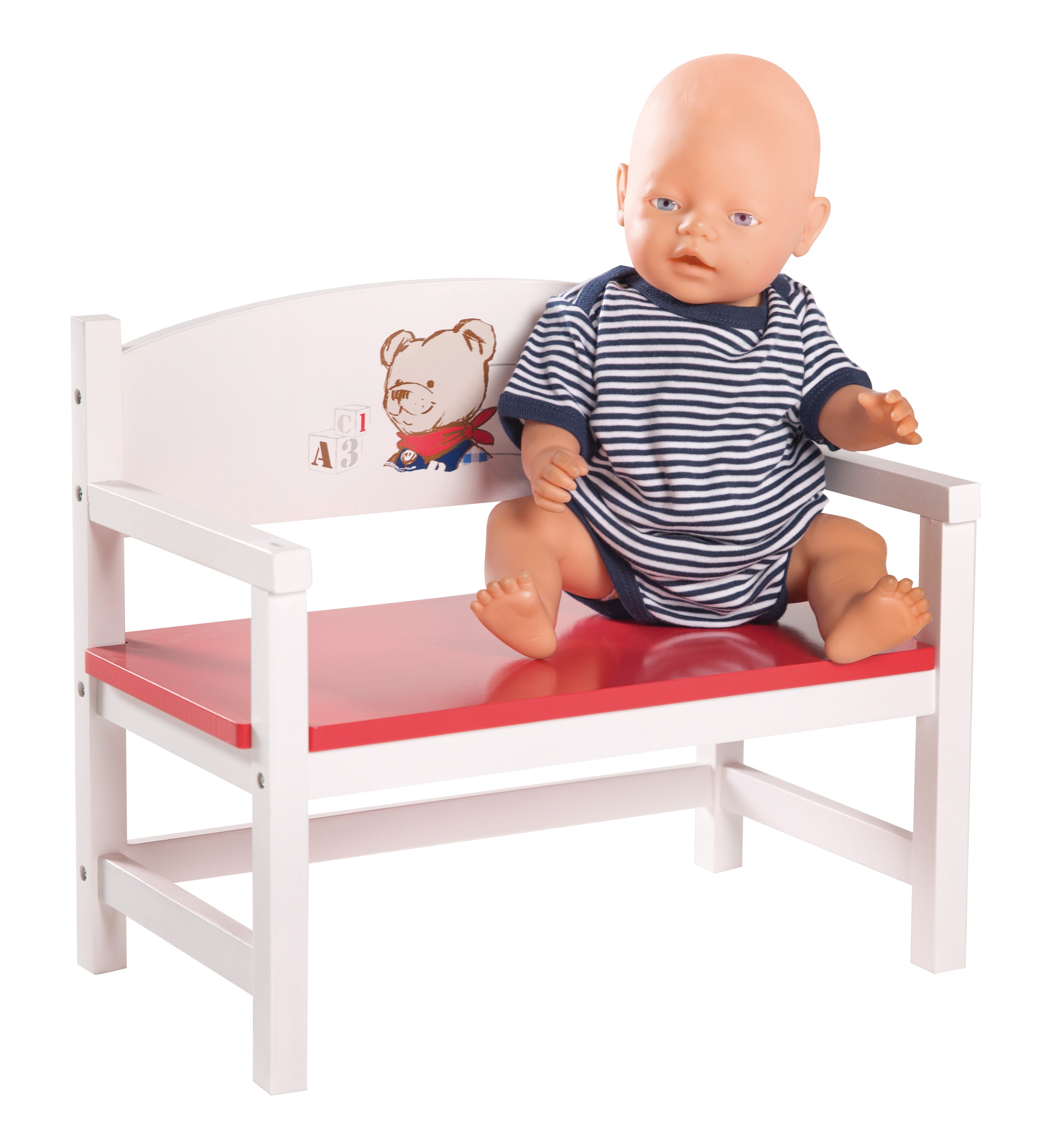 Roba 98837 Puppenbank Teddy College weiß – Puppenmöbel & Häuser - weiß - Puppenmöbel & Häuser - Produktbild 1
