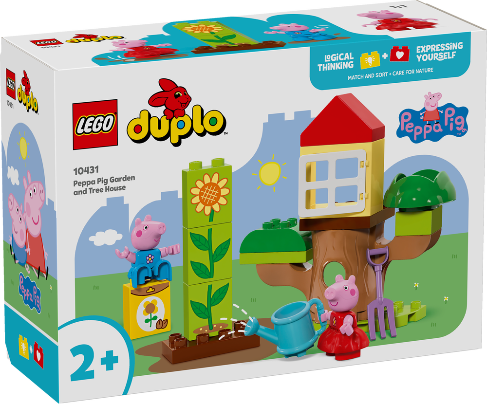 LEGO 10431 DUPLO Peppas Garten mit Baumhaus Spielzeug, Spielbereich