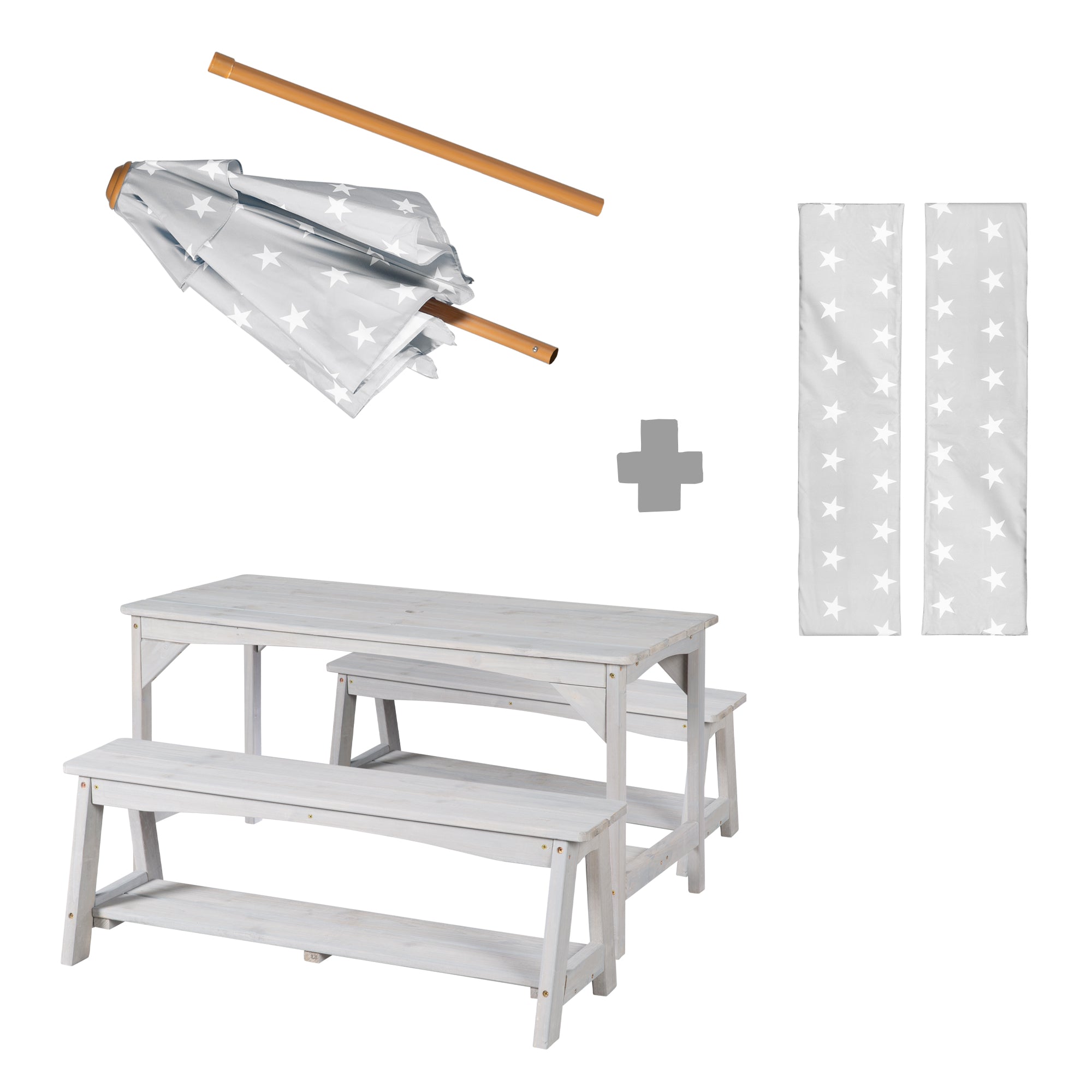 Roba 456030GAV190 Kindersitzgruppe mit auflage, Schirm grau – Outdoor + - Bild 11 Roba 456030GAV190 Kindersitzgruppe mit auflage, Schirm grau – Outdoor + - Produktbild 11