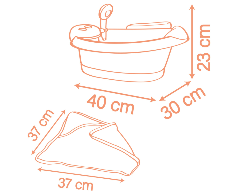 Smoby Smoby Baby Nurse Puppen-Badewanne