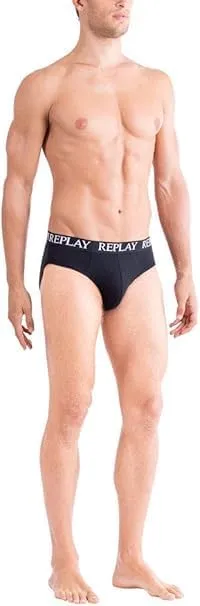 REPLAY Herren Slips I101182BG – Schwarz/Grau, 2er Pack Cotton-Stretch GR. L REPLAY Herren Slips I101182BG – Schwarz/Grau, 2er Pack Cotton-Stretch GR. L