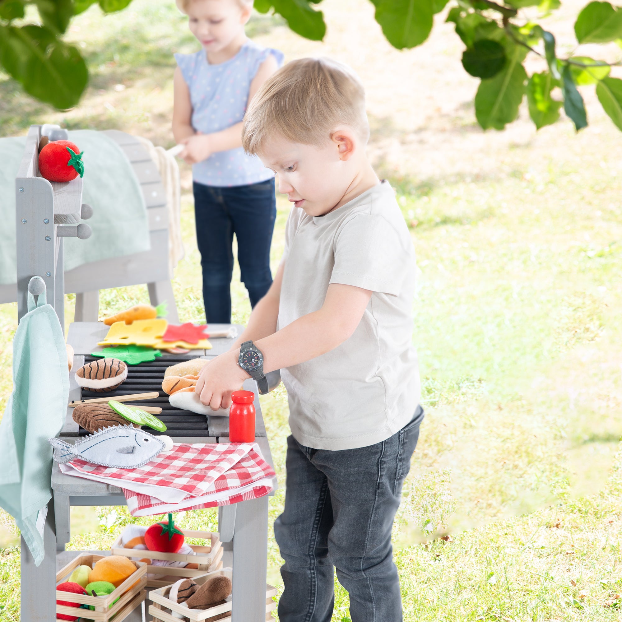 Roba 456036GA Matschküche 'BBQ' grau – Outdoor + - Bild 7 Roba 456036GA Matschküche 'BBQ' grau – Outdoor + - Produktbild 7