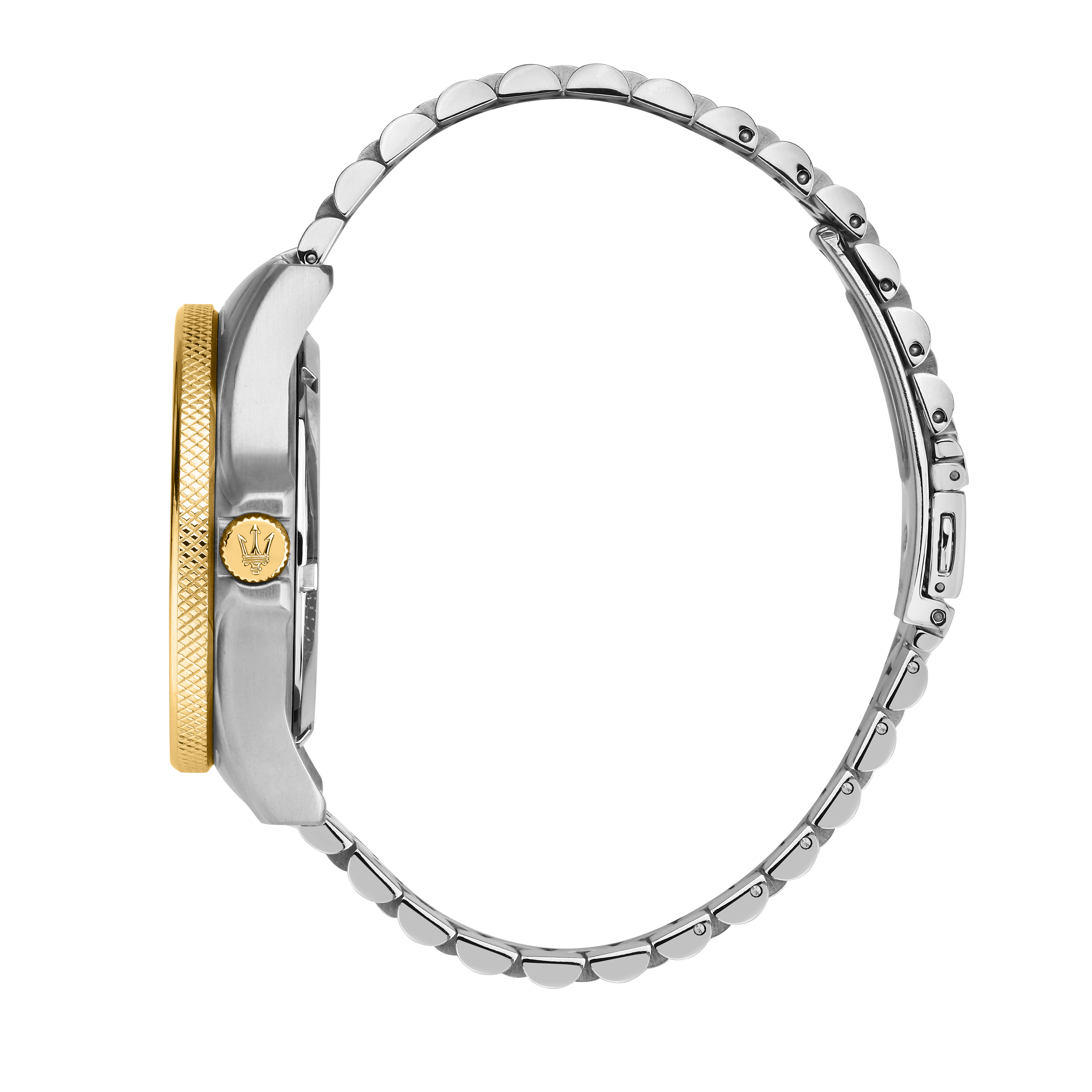 Maserati Sfida Herrenuhr Quarz 44mm Gold Silber