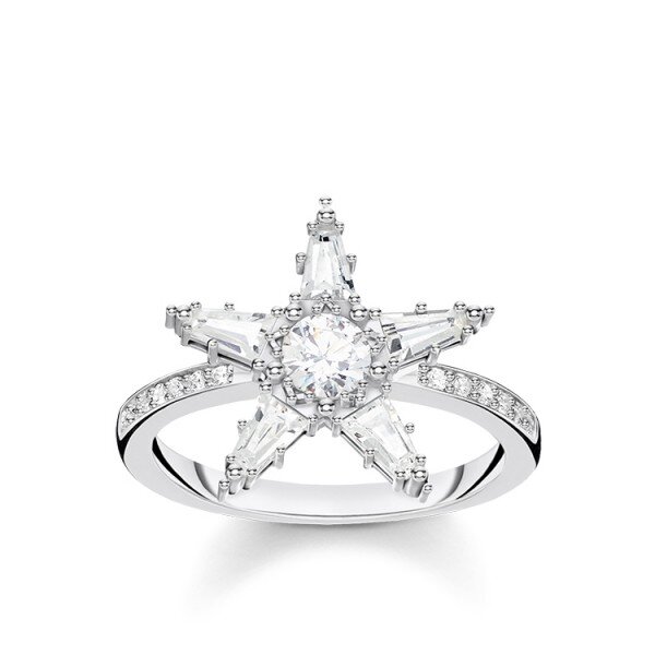 Thomas, Sabo, Ring,, Weiß, (TR2271-051-14-52), GR., 52, Zubehor, Schmuck, Ring, Diamant, Silber Thomas Sabo Ring, Weiß (TR2271-051-14-52) GR. 52