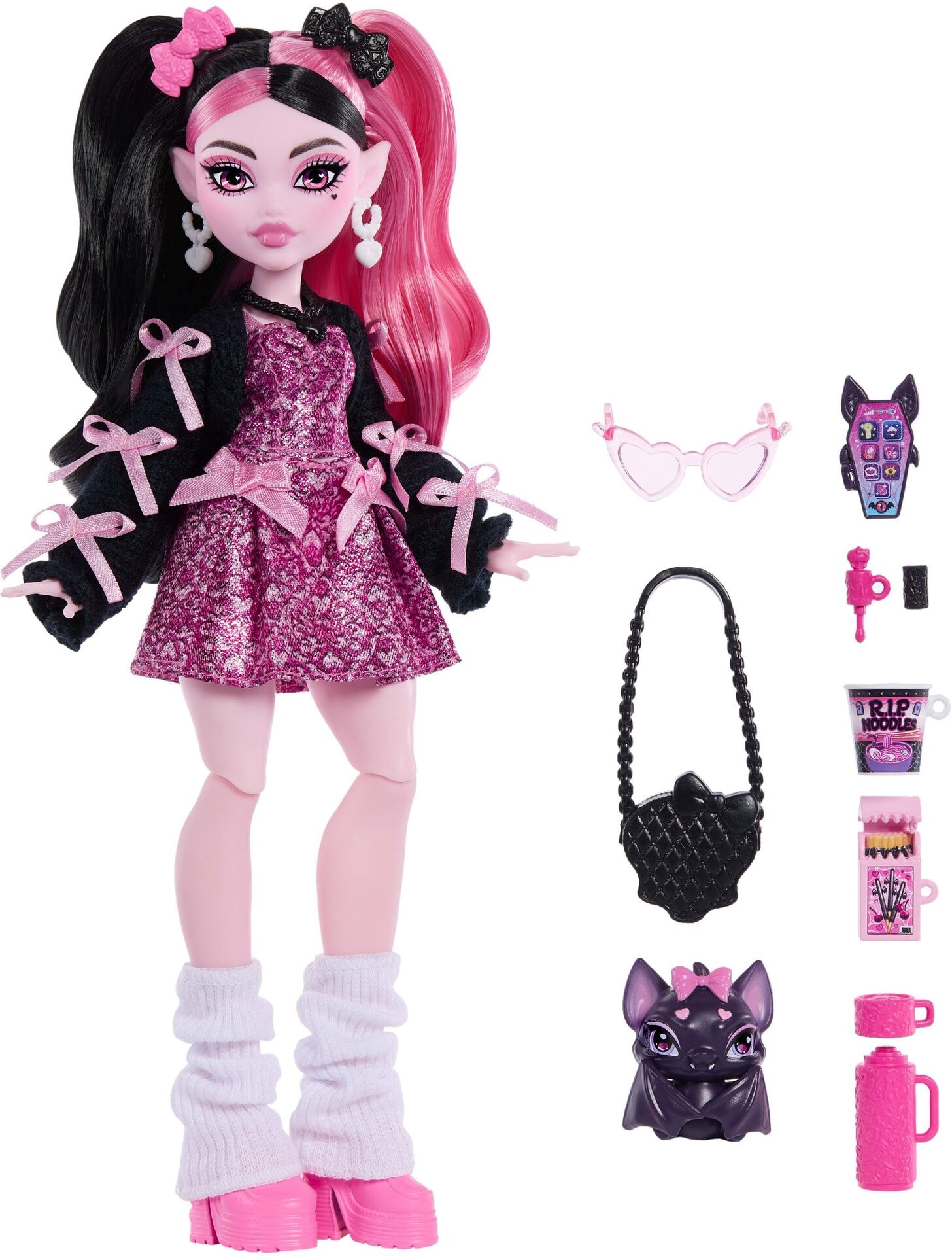 Monster High Draculaura Puppe - Mattel - MATTEL JHK29 Puppe - Mattel - Monster High Draculaura Puppe - Modell MATTEL JHK29 Produktbild fuer Online-Shop