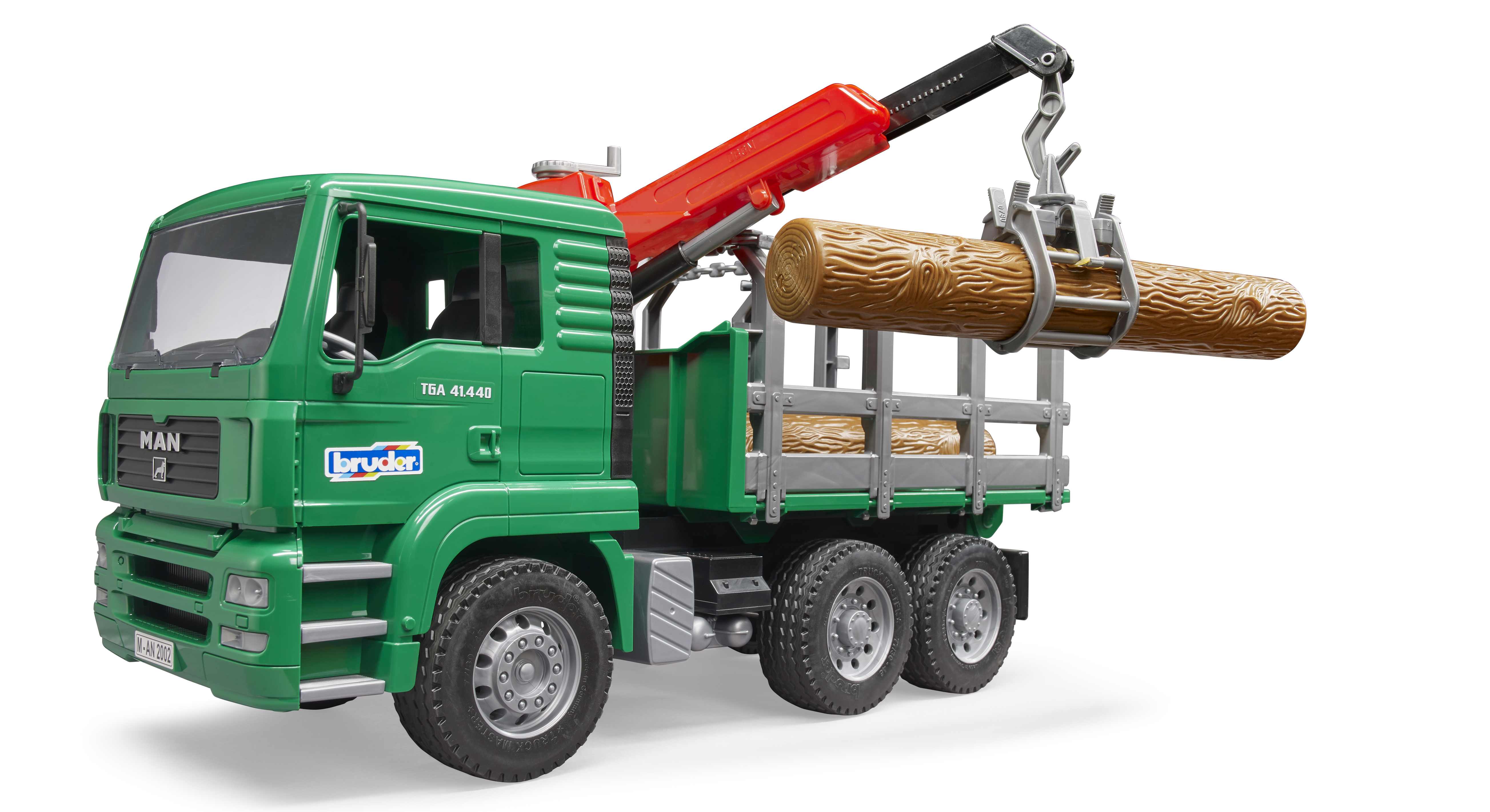 BRUDER 02769 - MAN Holztransport-LKW mit Ladekran und 3 Baumstämmen - Bild 5 BRUDER 02769 - MAN Holztransport-LKW mit Ladekran und 3 Baumstämmen - Bild 5