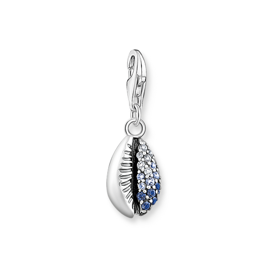 Thomas Sabo Anhänger Charm-Club Muschel Mit Blauen Steinen Silber Thomas, Sabo, Anhänger, Charm-Club, Muschel, Mit, Blauen, Steinen, Silber, Zubehor, Ohrring, Schmuck