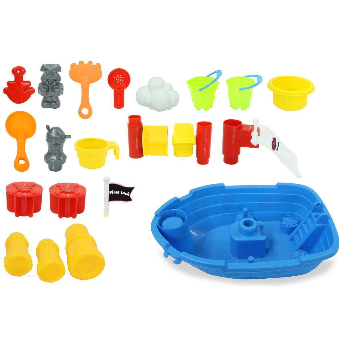 JAMARA Sand- und Wasserspieltisch Pirat Jack 21 Teile ab 24 Monaten