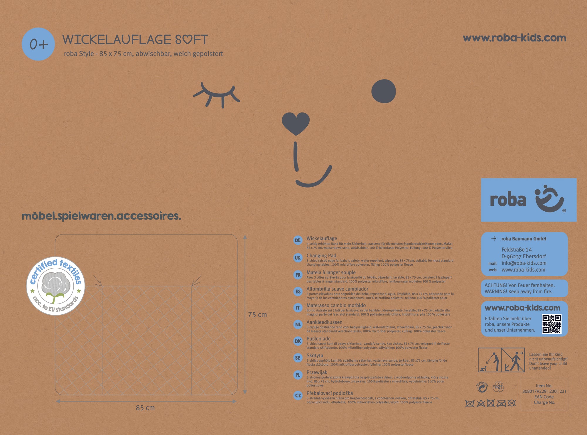 Roba 308017V241 Wickelauflage soft Frosty green – Wickelauflagen - Produktbild 8