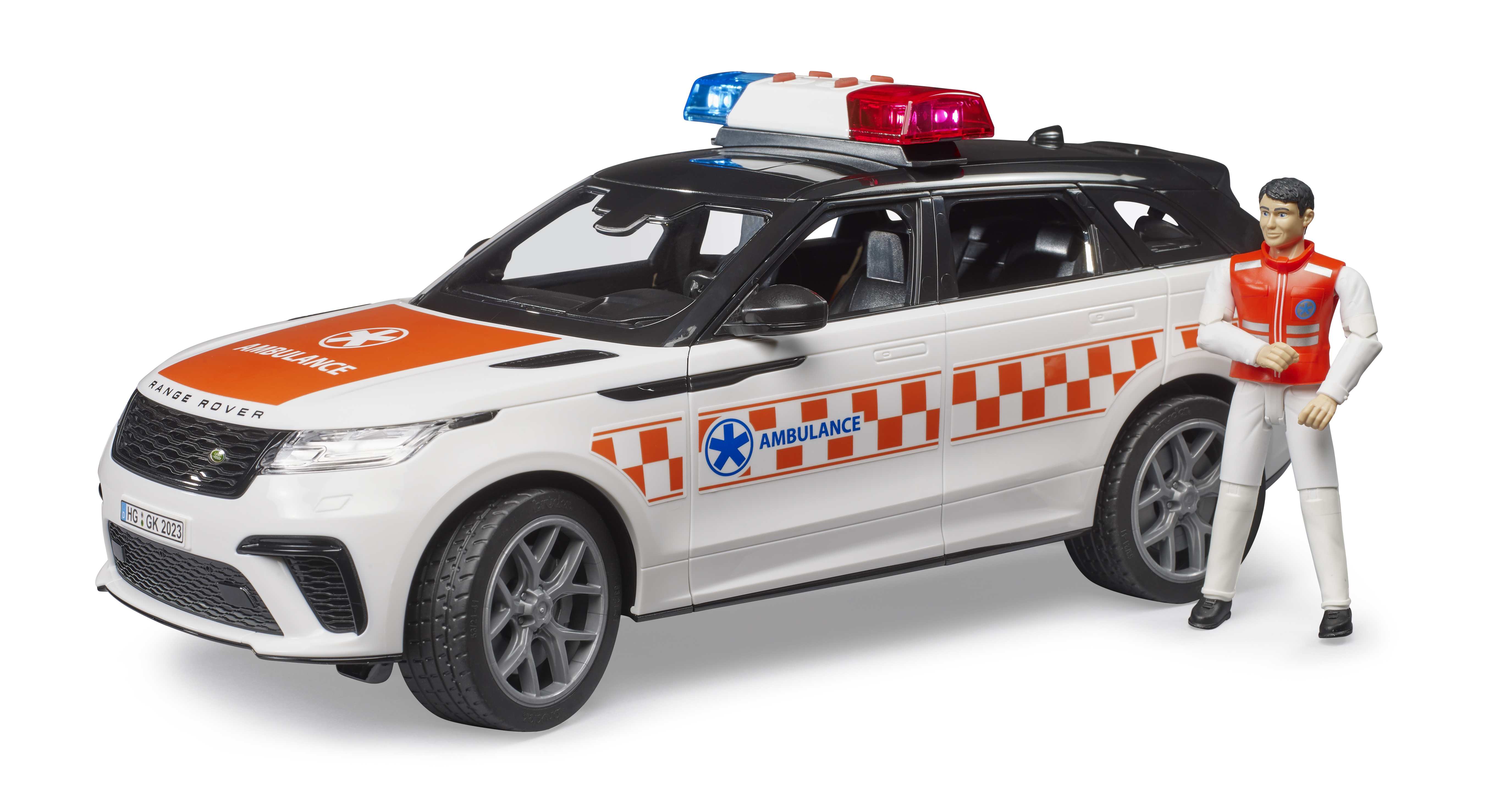 BRUDER 02885 - Range Rover Velar Notarztfahrzeug mit Fahrer BRUDER 02885 - Range Rover Velar Notarztfahrzeug mit Fahrer
