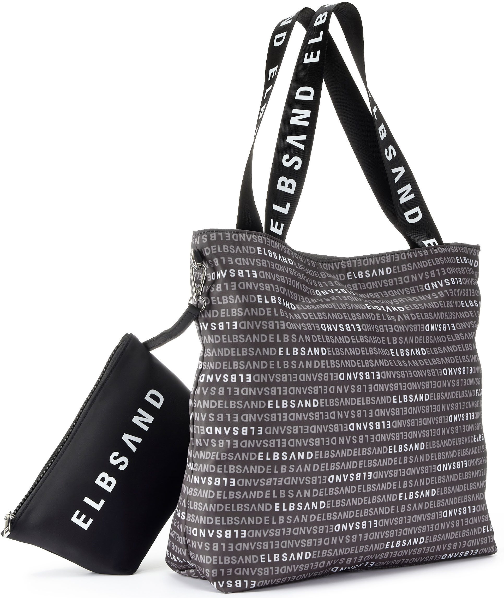 ELBSAND TRAGETASCHE, OTTILIA, SCHWARZ M. LOGO