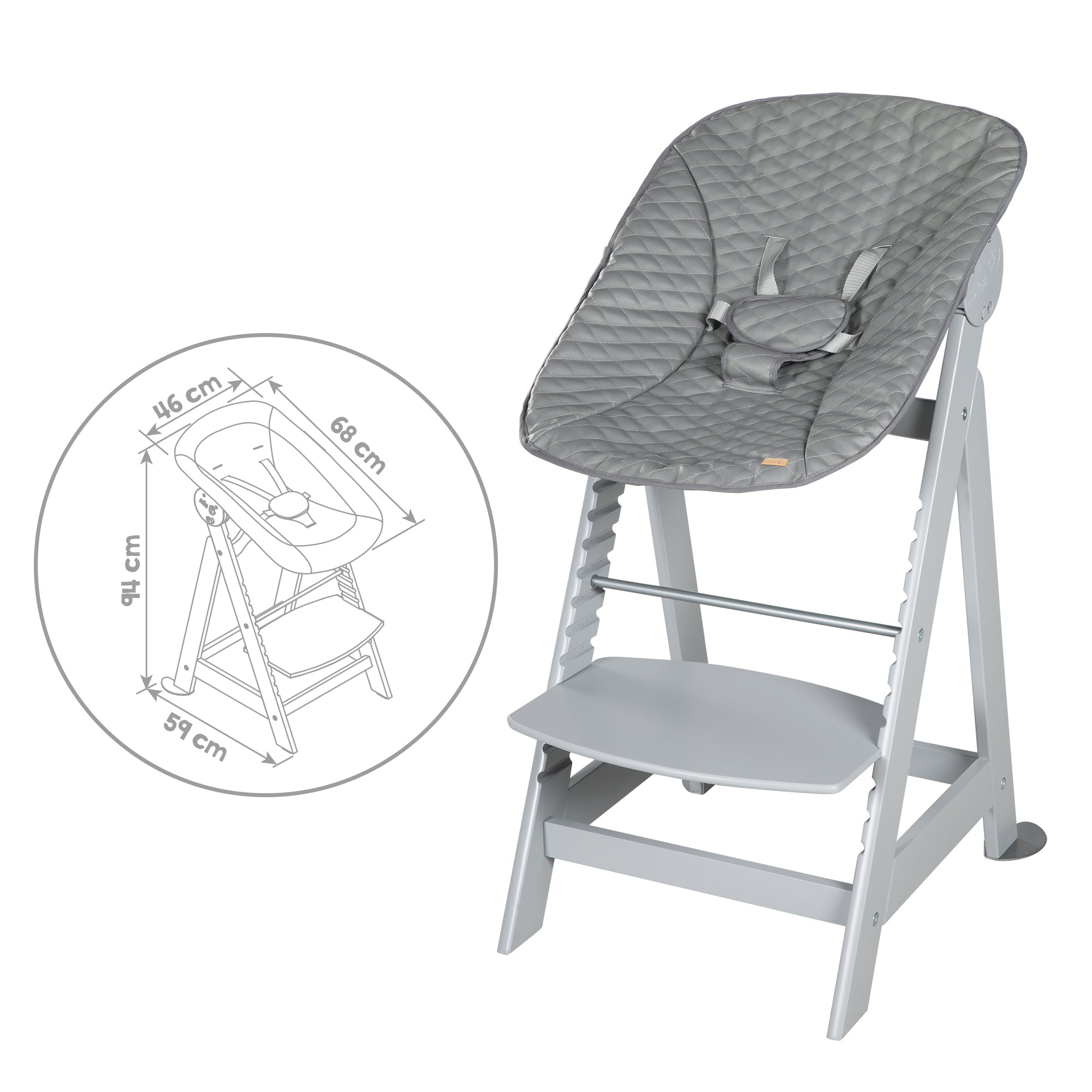 Roba 75063TPL246 Treppenhochstuhl, Set 2in1 Stone taupe - Bild 9 Roba 75063TPL246 Treppenhochstuhl, Set 2in1 Stone taupe - Produktbild 9