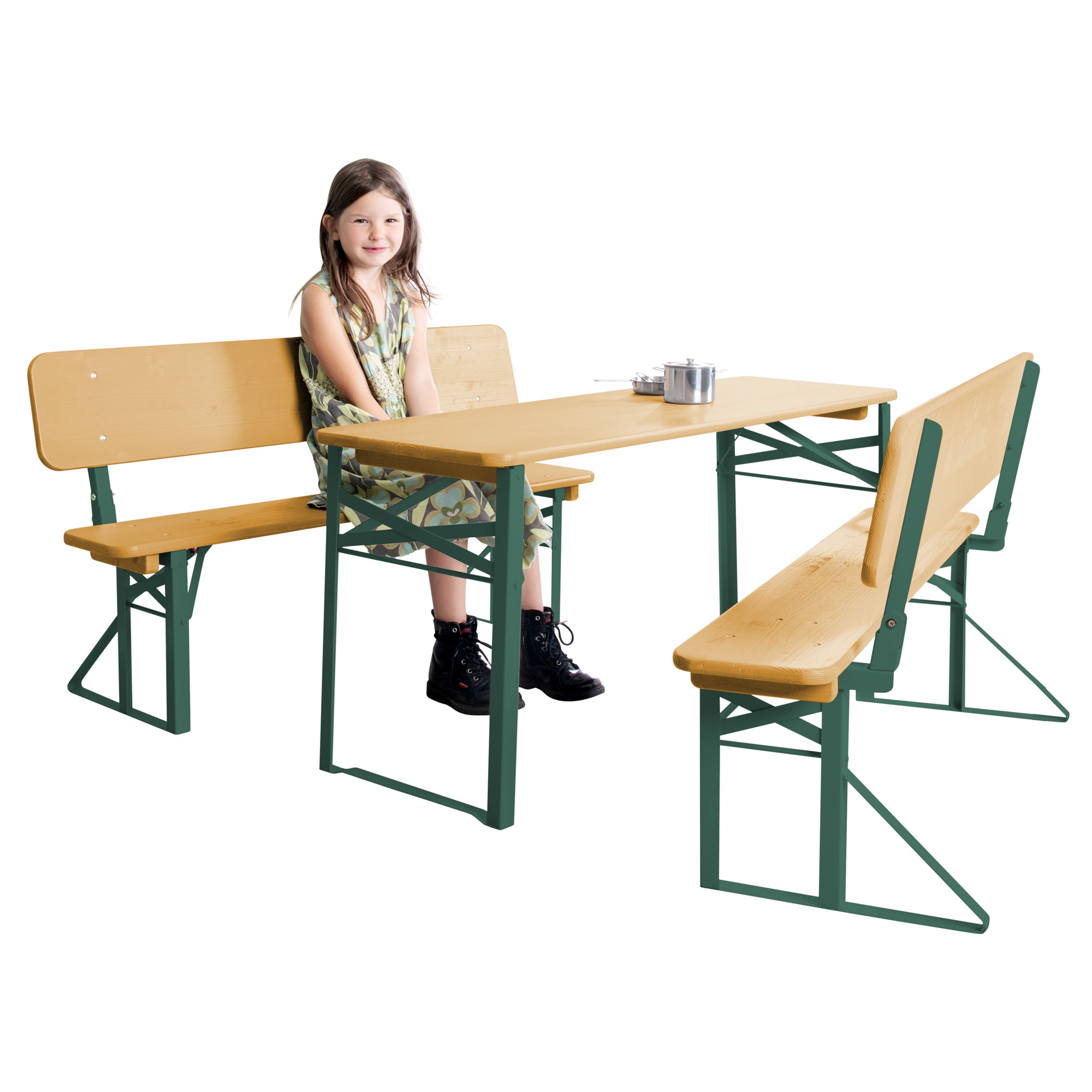 Roba 457009NA Kinderparty-Garnitur mit Lehne natur lackiert – Outdoor FSC - Produktbild 8