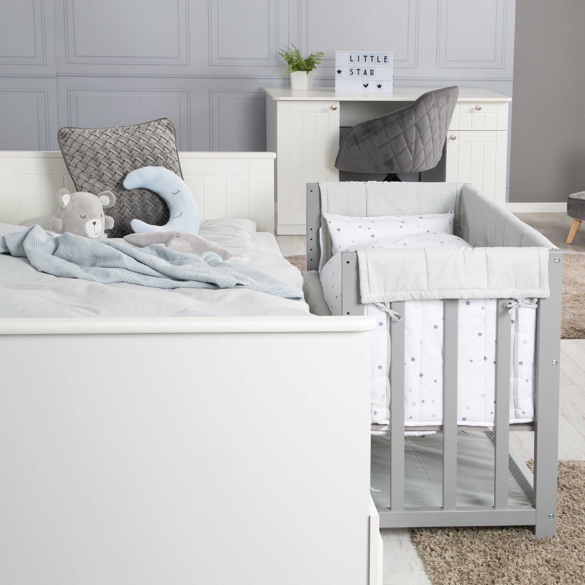 Roba 289153TPV235 Stubenbett 3in1 Sternenzauber grau taupe – Stubenbetten - Bild 5 Roba 289153TPV235 Stubenbett 3in1 Sternenzauber grau taupe – Stubenbetten - Produktbild 5
