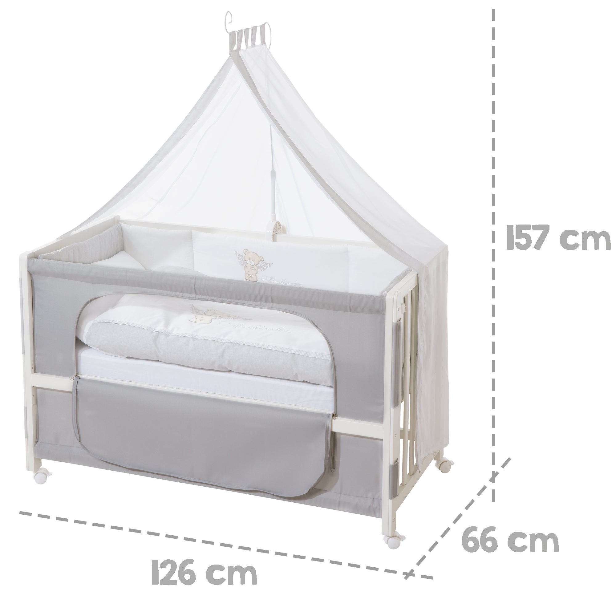 Roba 163003P111 Room Bed, 60x120 cm Heartbreakerbär weiß - Bild 3 Roba 163003P111 Room Bed, 60x120 cm Heartbreakerbär weiß - Produktbild 3