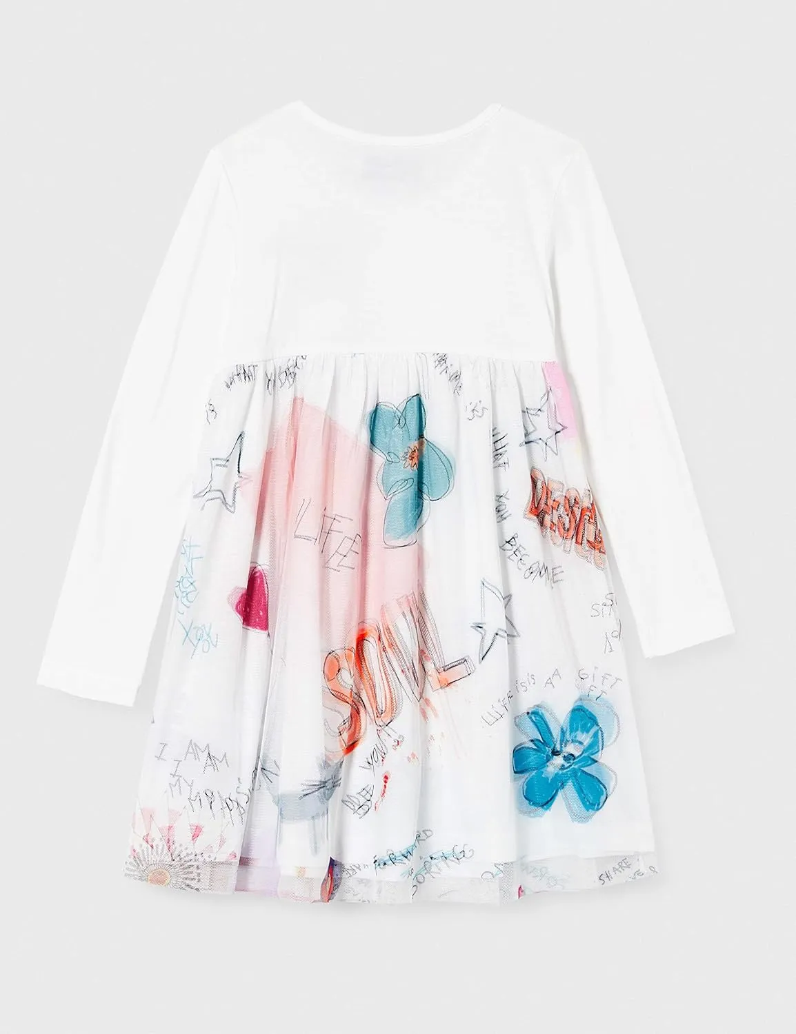 Desigual Mädchen Kleid /9 „Zamora“ - Weiß 20WGVK601000 Desigual Mädchen Kleid /9 „Zamora“ - Weiß 20WGVK601000
