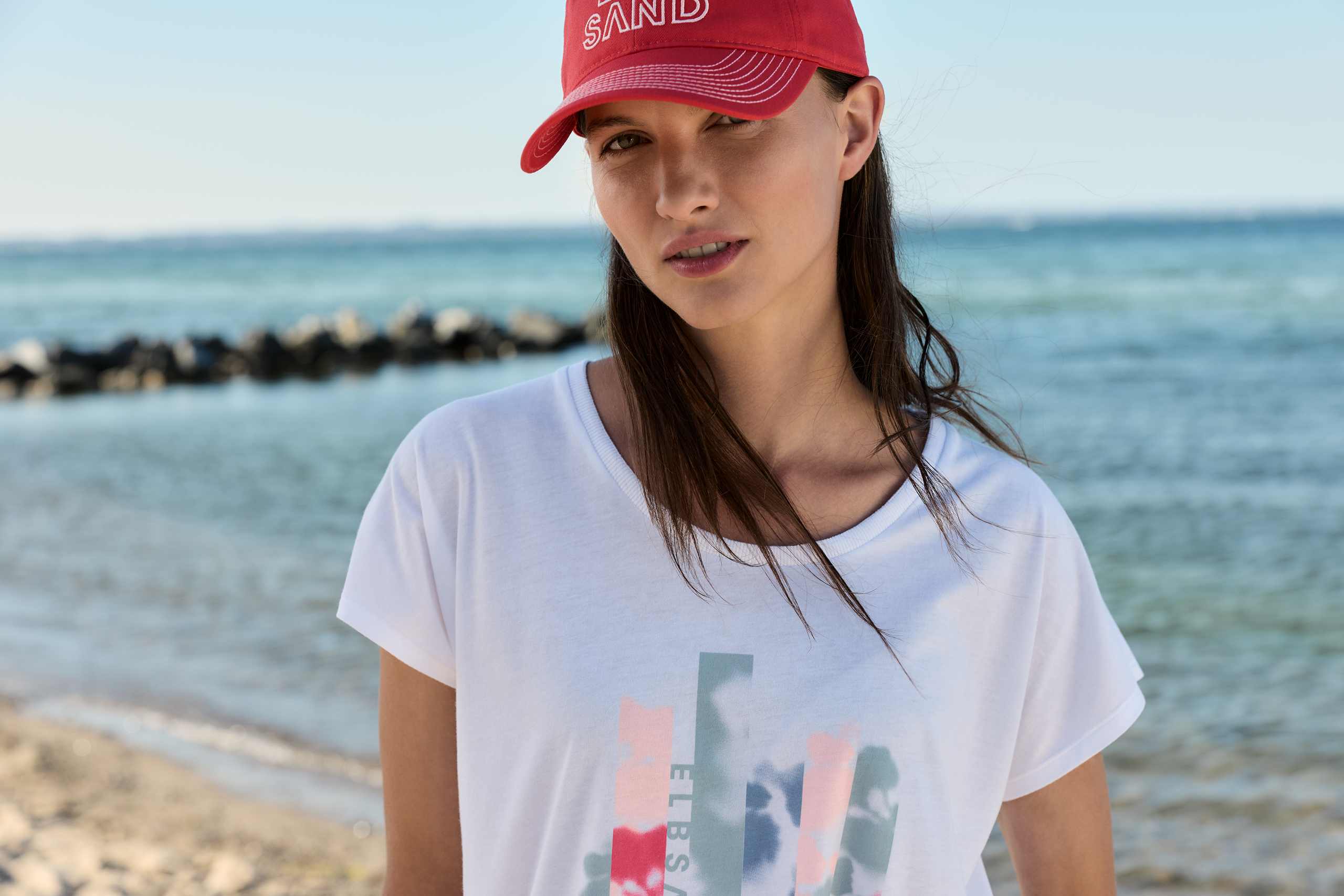 Elbsand Grima T-Shirt in Weiß, Produktfoto 4.