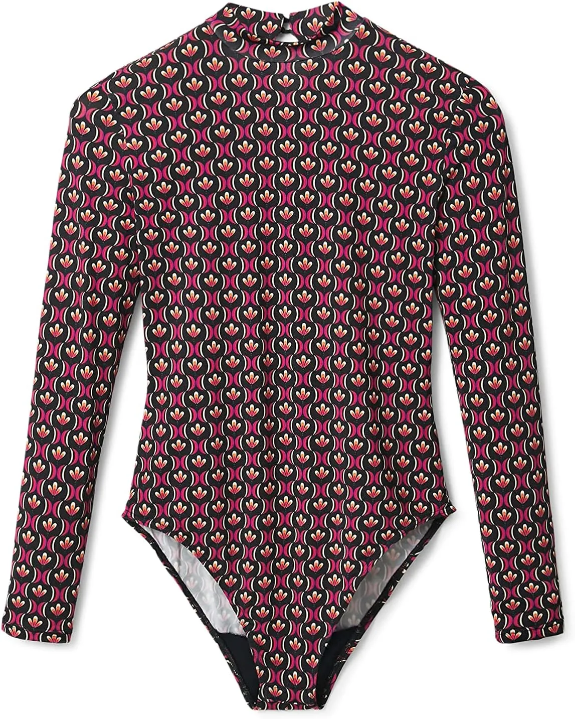 Desigual Damen Body - Mehrfarbiger Body mit Retro-Muster 22WWQK213028 GR. M Desigual Damen Body - Mehrfarbiger Body mit Retro-Muster 22WWQK213028 GR. M