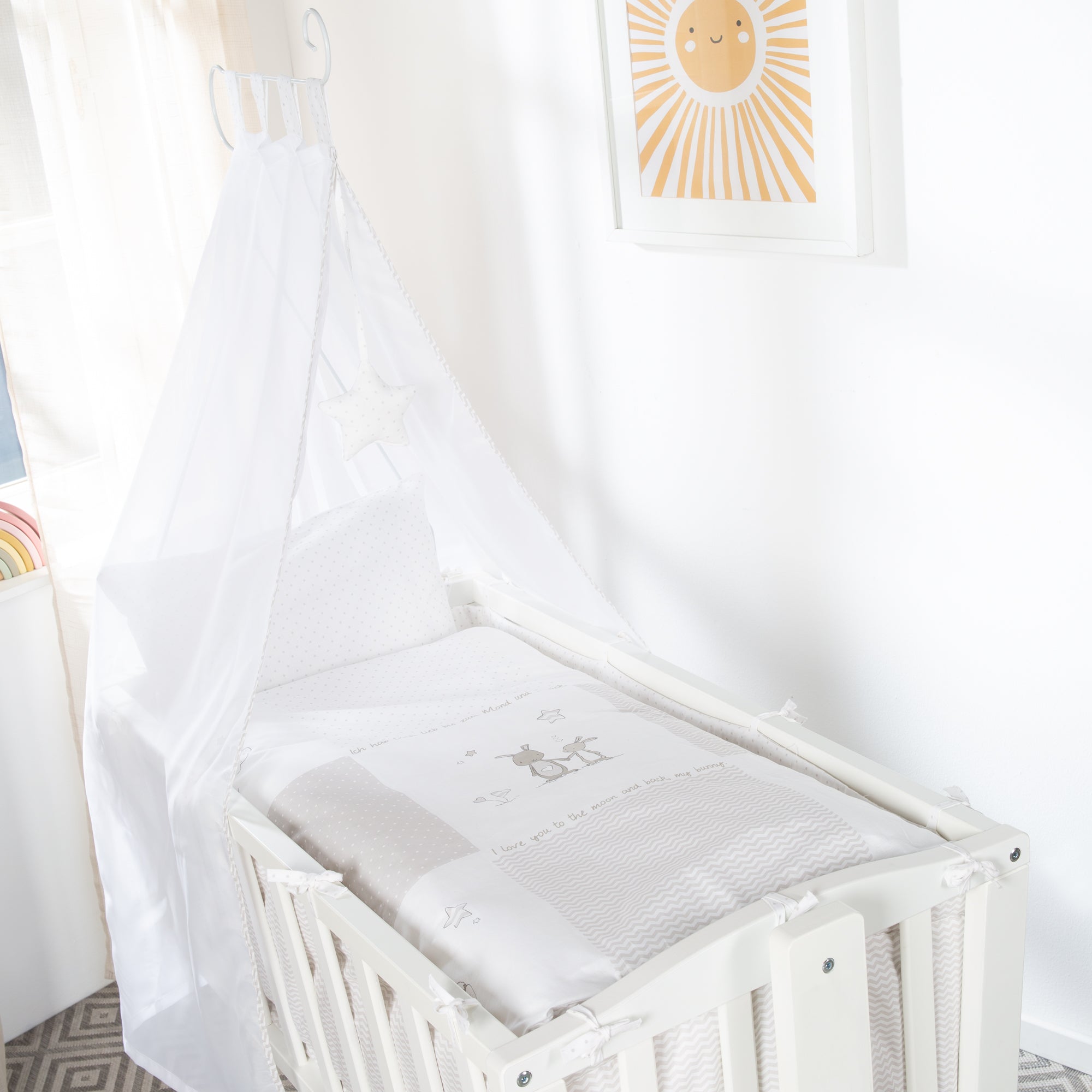 Roba 8950WS168 Komplettwiegenset Fox & Bunny weiß - Produktbild 4
