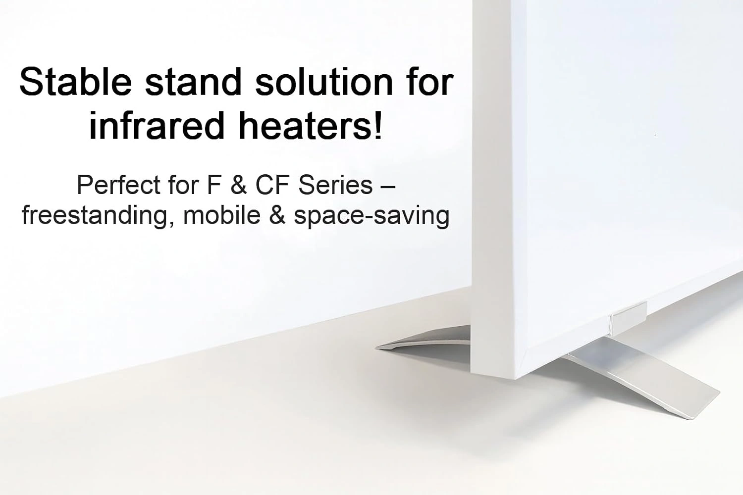VIESTA® SF2 Standfüße für Infrarotheizungen – Freistehende Nutzung für F- und CF-Serie, Silber