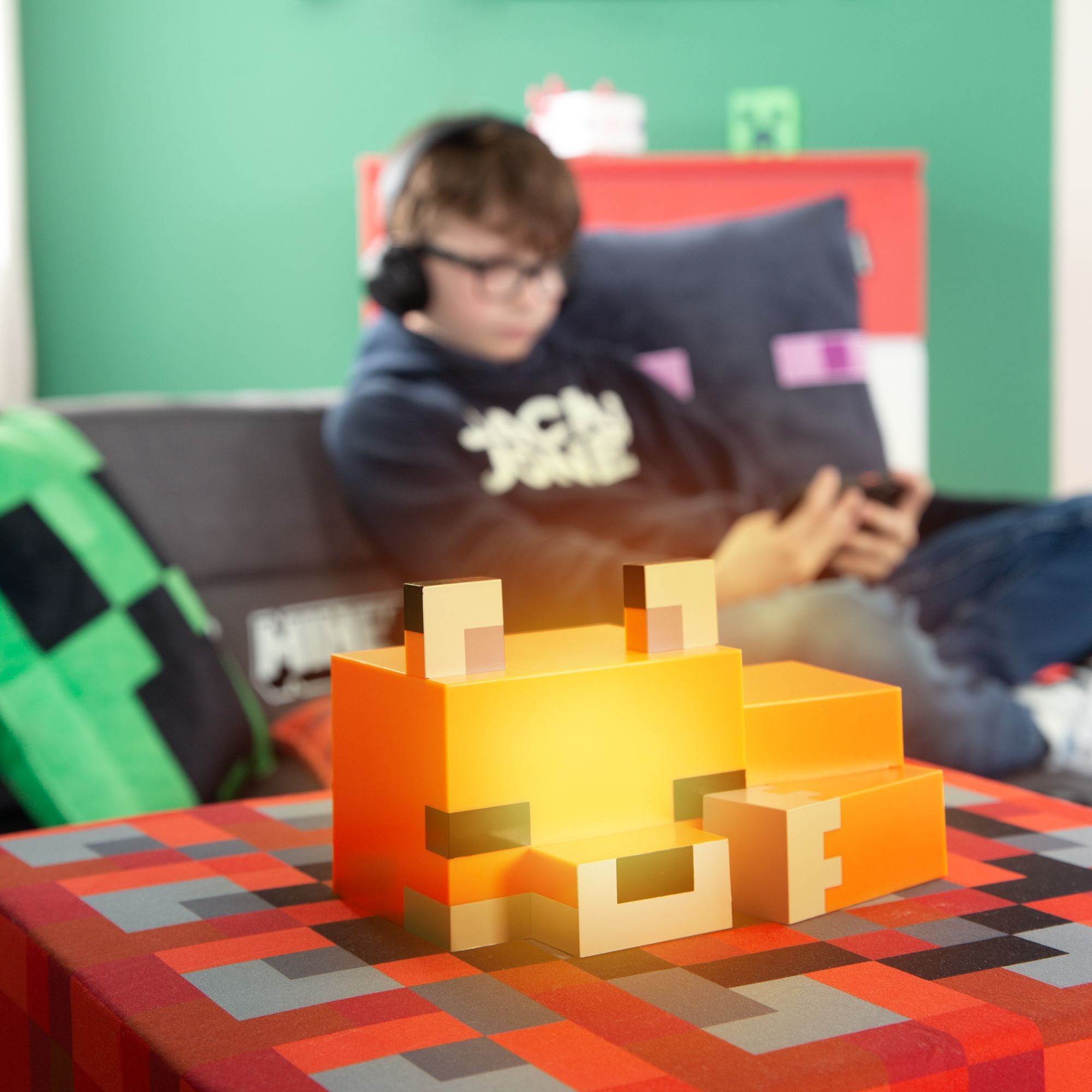 Roba 354135MC LED-Fuchsbaby 'Minecraft' - Schlafendes Nachtlicht mit Akku - Orange - Produktbild 2