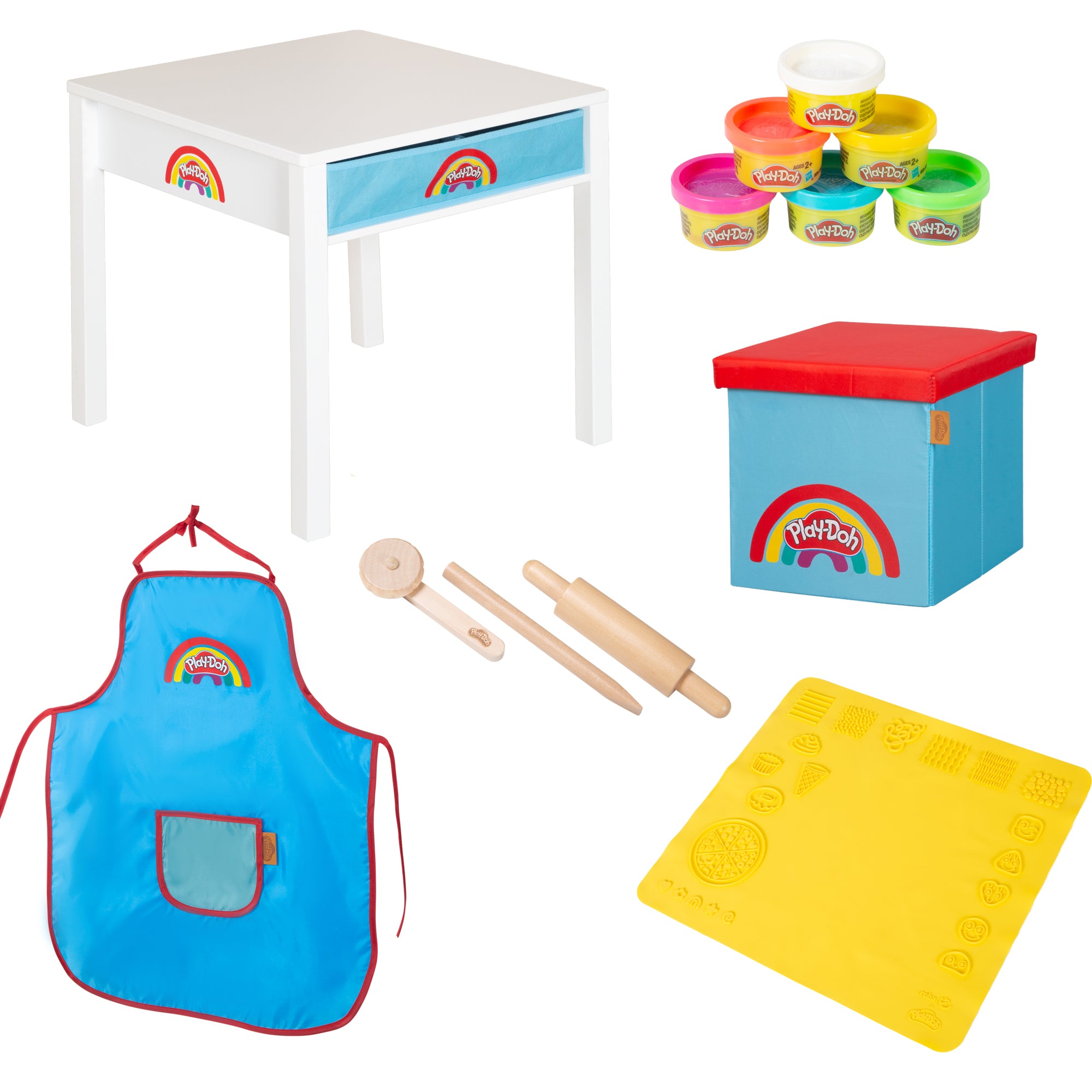Roba 450730PD1ZU Basteltisch roba x Play-Doh weiß – Spielmöbel - Bild 1 Roba 450730PD1ZU Basteltisch roba x Play-Doh weiß – Spielmöbel - weiß - Spielmöbel - Produktbild 1