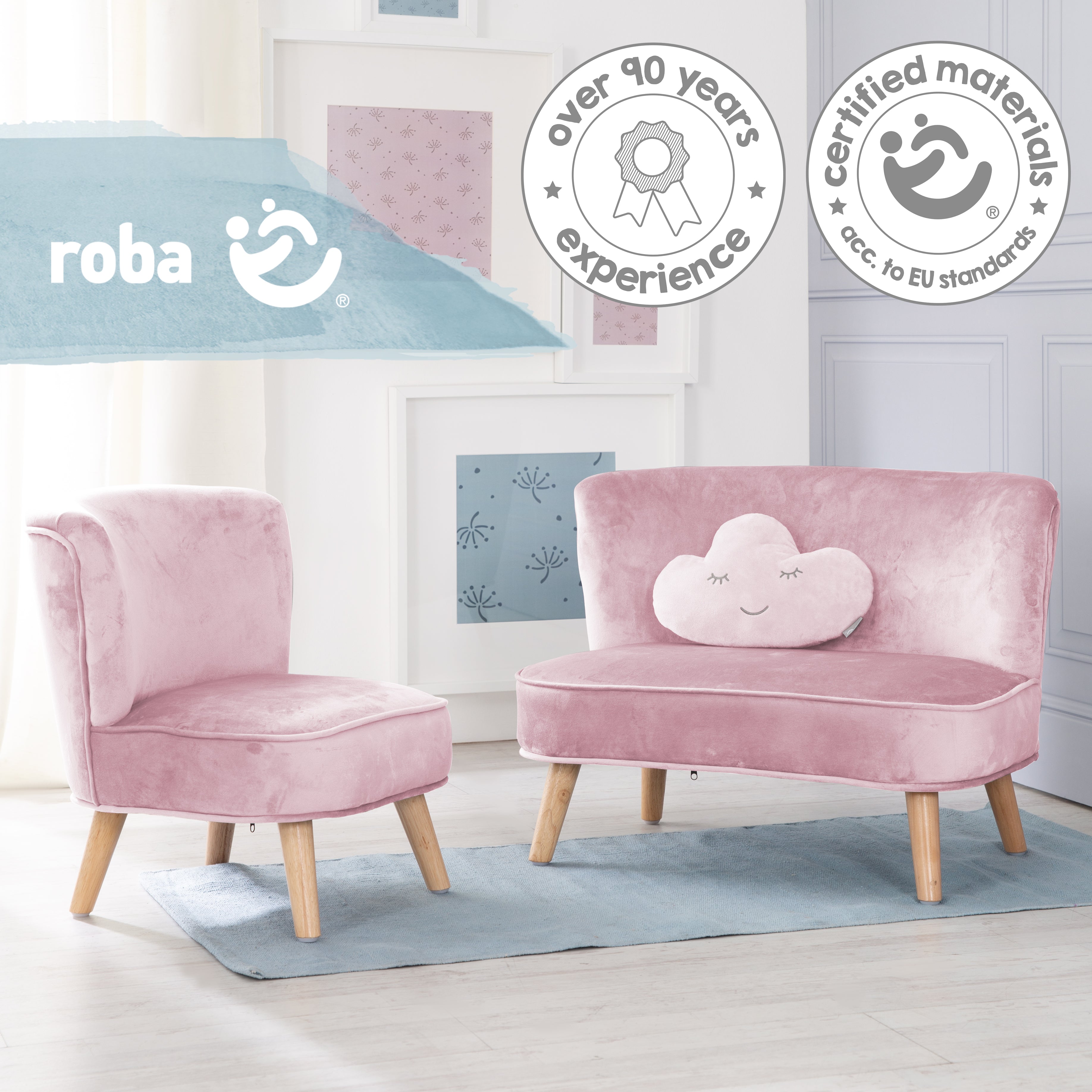 Roba 229S07M3 Lil Sofa Set groß roba Style rosa mauve – Spielmöbel - Bild 8 Roba 229S07M3 Lil Sofa Set groß roba Style rosa mauve – Spielmöbel - Produktbild 8