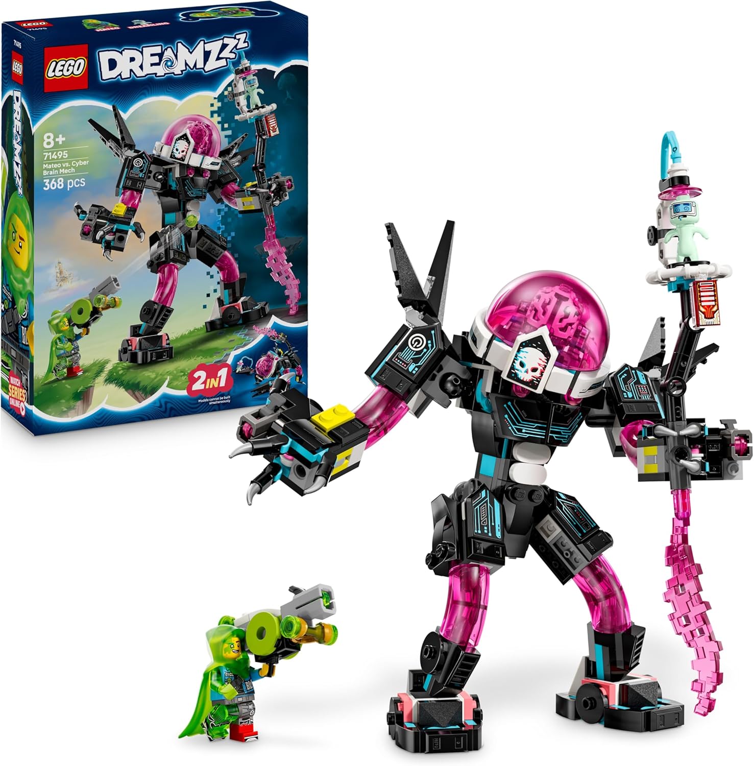 LEGO Icons 10331 Eisvogel mit Fischen auf Schilfgras-Standfuß aus LEGO-Steinen