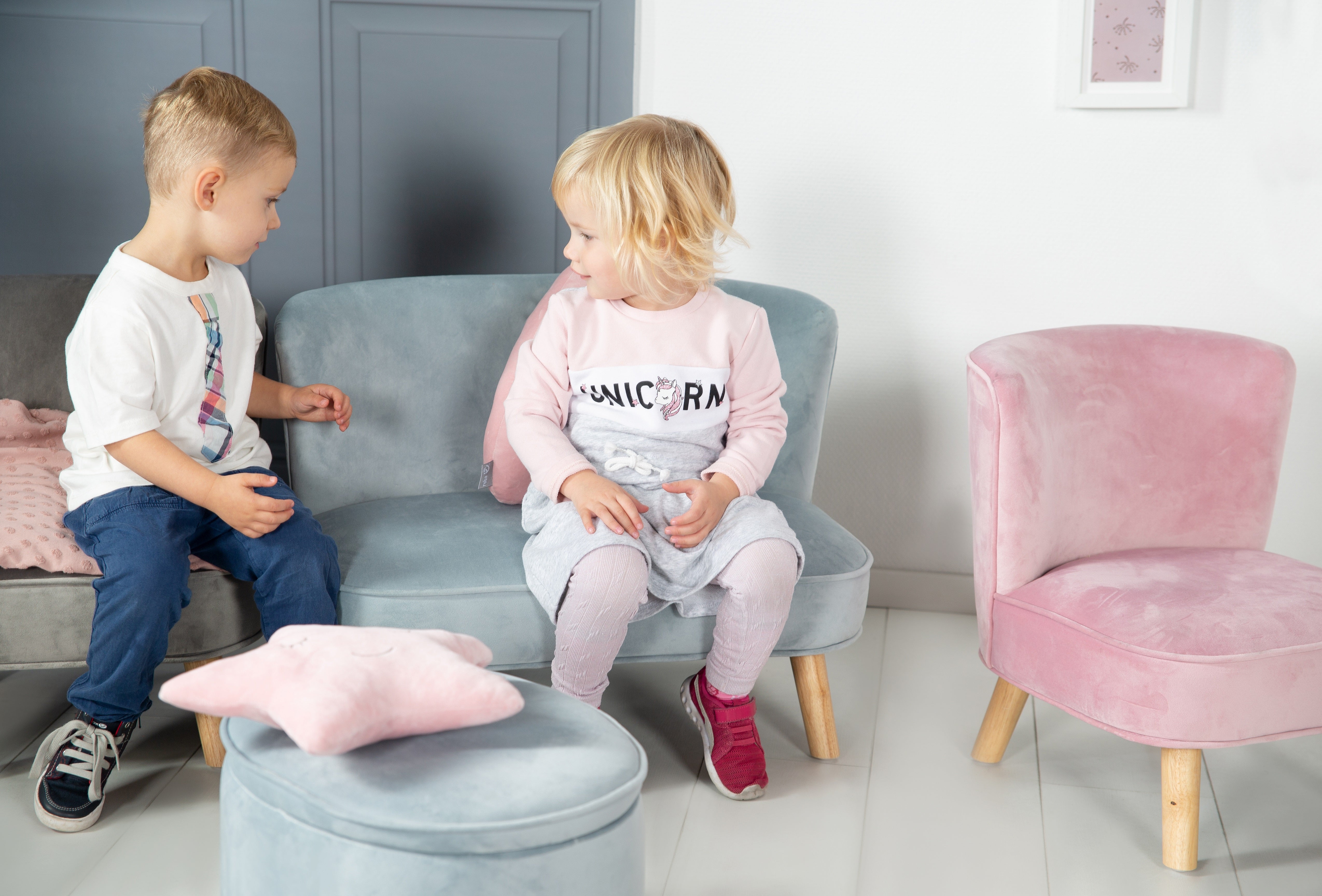 Roba 450110SY Kindersofa hell blau – Spielmöbel - Bild 4 Roba 450110SY Kindersofa hell blau – Spielmöbel - Produktbild 4
