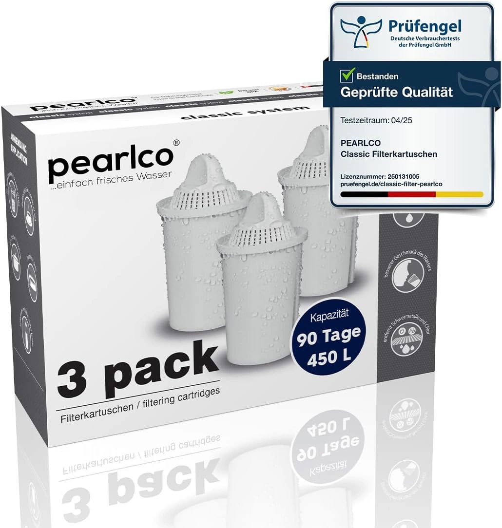 PEARLCO 280309 Classic Wasserfilter Kartuschen – 3er Pack – kompatibel mit Brita Classic PEARLCO 280309 Classic Wasserfilter Kartuschen – 3er Pack – kompatibel mit Brita Classic