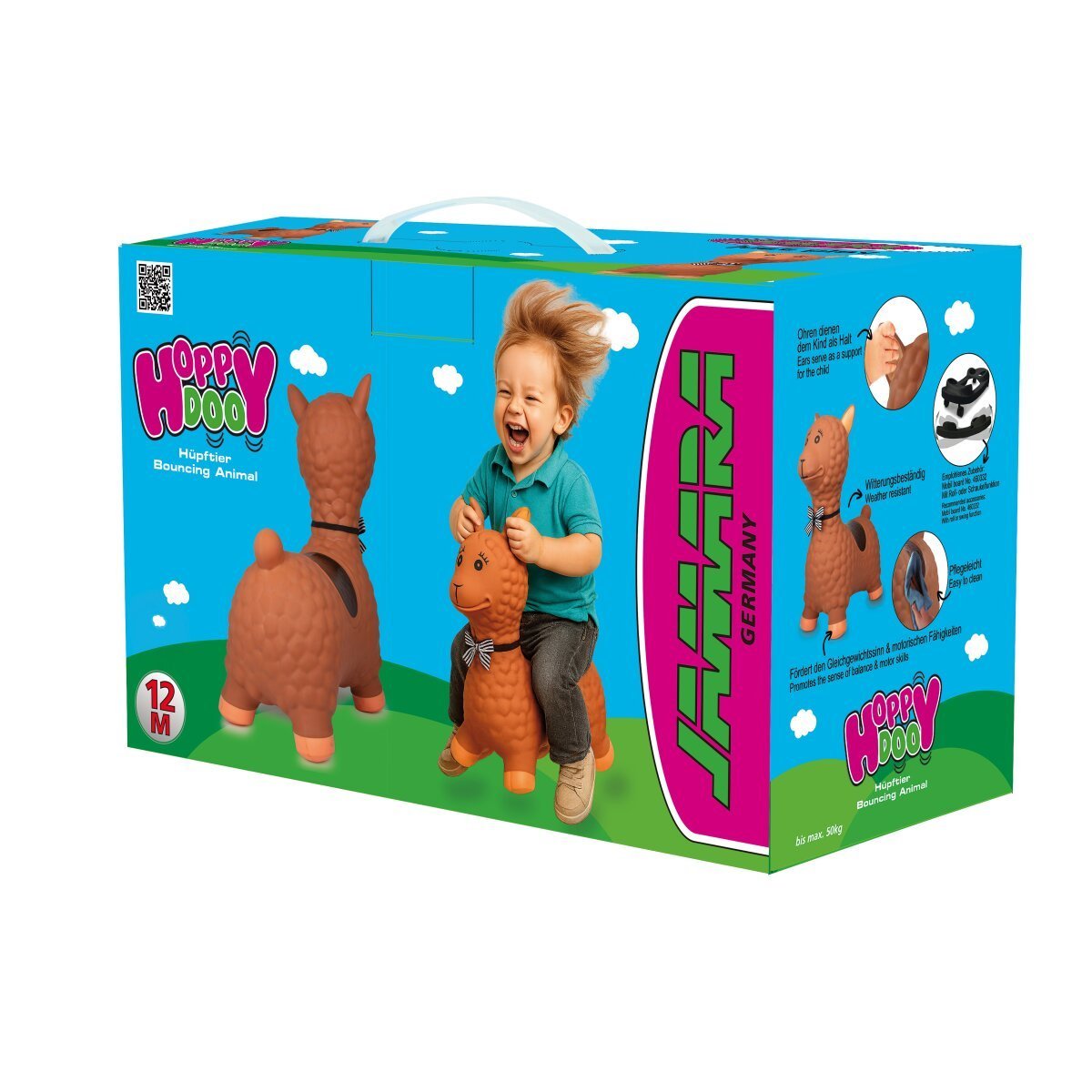 JAMARA Hüpftier Lama HoppyDoo braun mit Pumpe ab 12 Monaten JAMARA Hüpftier Lama HoppyDoo braun mit Pumpe ab 12 Monaten