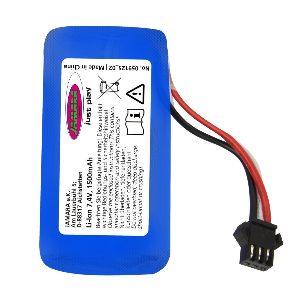 JAMARA Akku Extron Li-Ion 7,4V 1500mAh 11,1WH JAMARA Akku Extron Li-Ion 7,4V 1500mAh 11,1WH