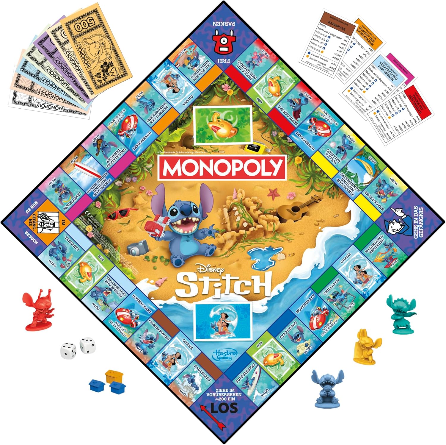 Monopoly Disney Stitch Edition Brettspiel (Deutsch) Monopoly Disney Stitch Edition Brettspiel in deutscher Sprache mit Spielfiguren und thematischem Spielplan