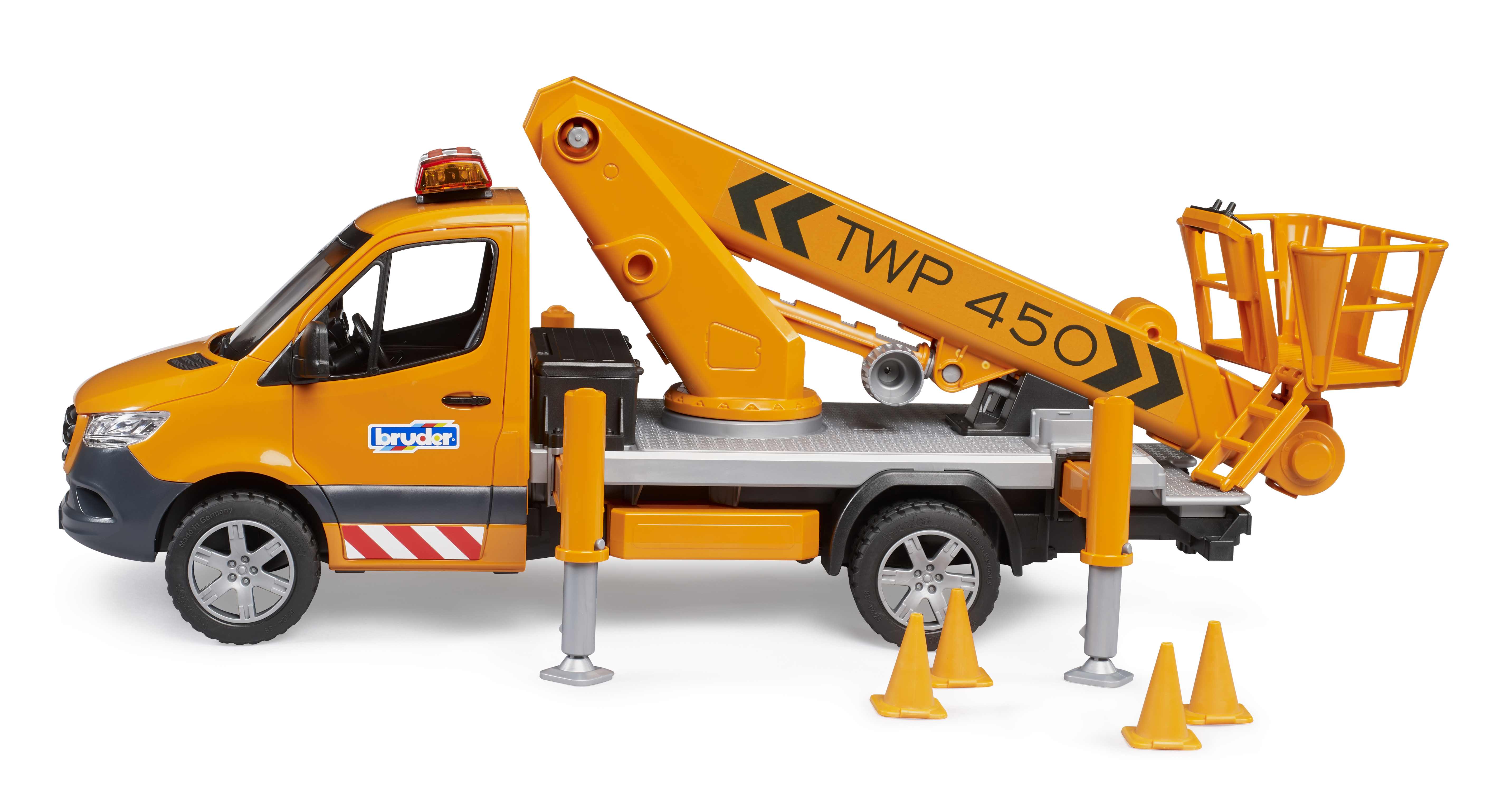 BRUDER 02679 - MB Sprinter Arbeitsbühne mit Light mit Sound Modul - Bild 7 BRUDER 02679 - MB Sprinter Arbeitsbühne mit Light mit Sound Modul - Bild 7