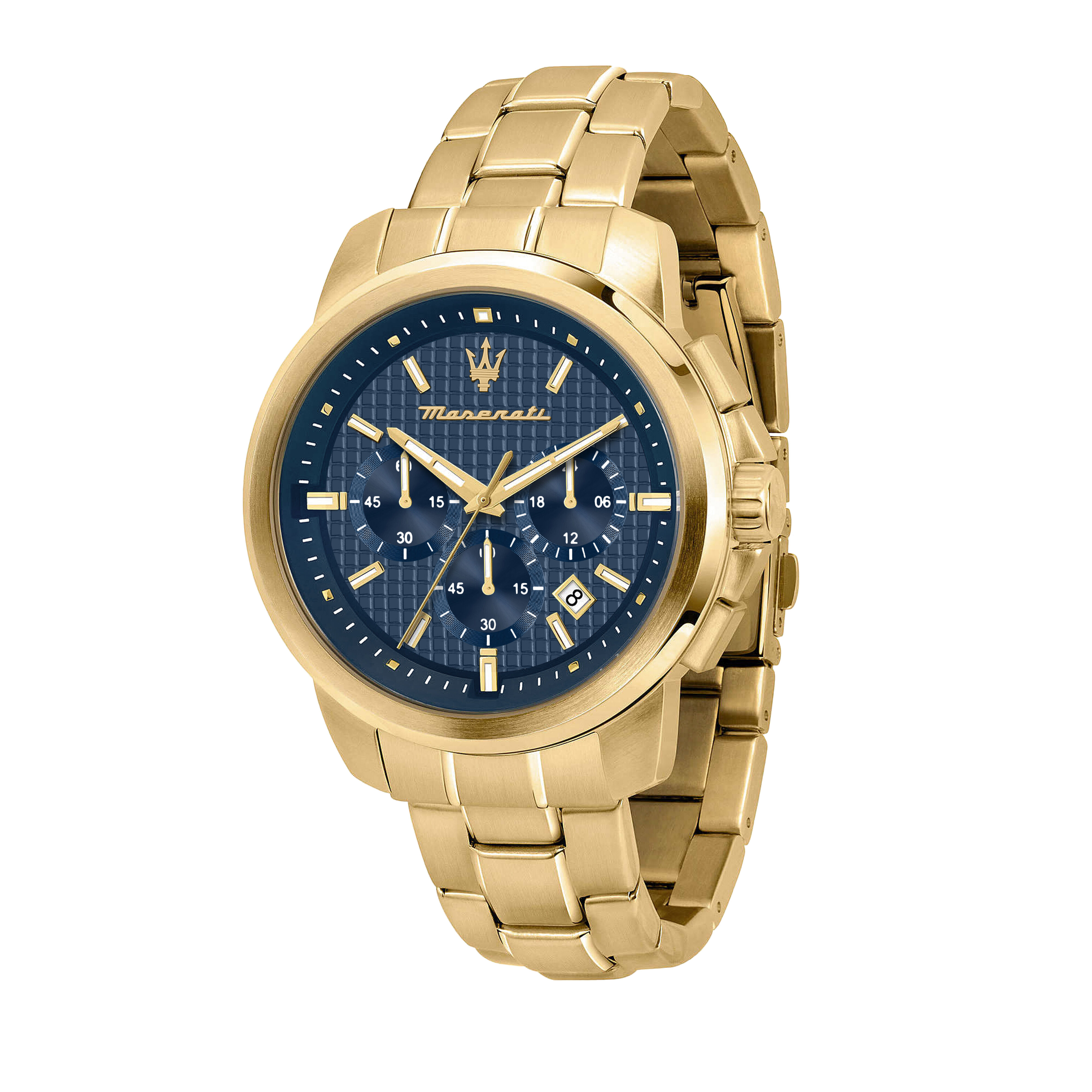 Maserati Successo Herrenuhr Chronograph 44mm Gold