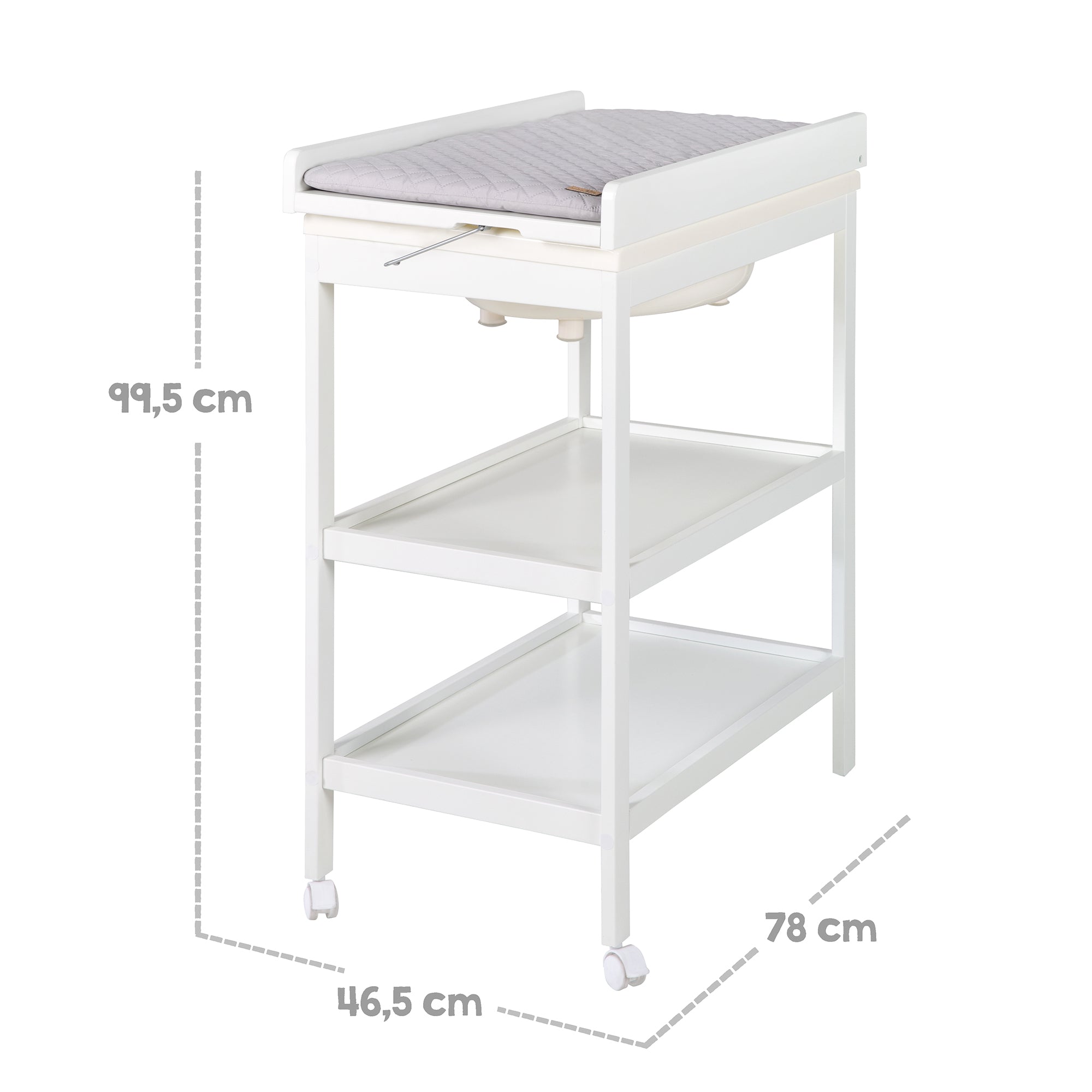 Roba 212061WEV230 Bade-Wickel-Kombination +Wickelauflage weiß – Wickeln & Baden - Produktbild 9