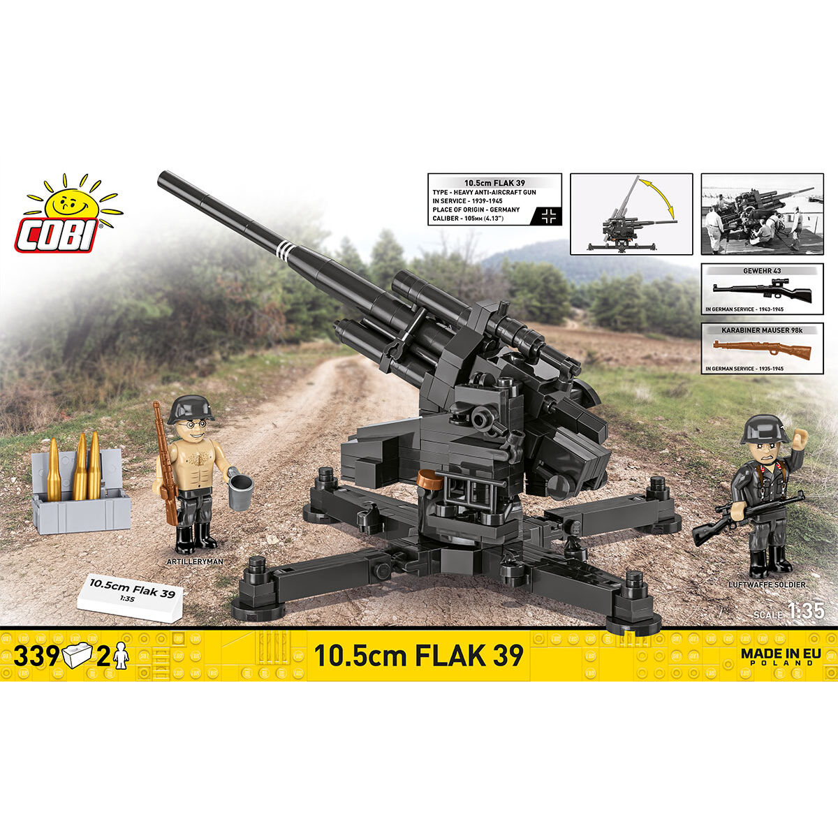 COBI 3142 - 10, 5 CM FLAK 39 - Bild 4 COBI 3142 - 10, 5 CM FLAK 39 - Bild 4