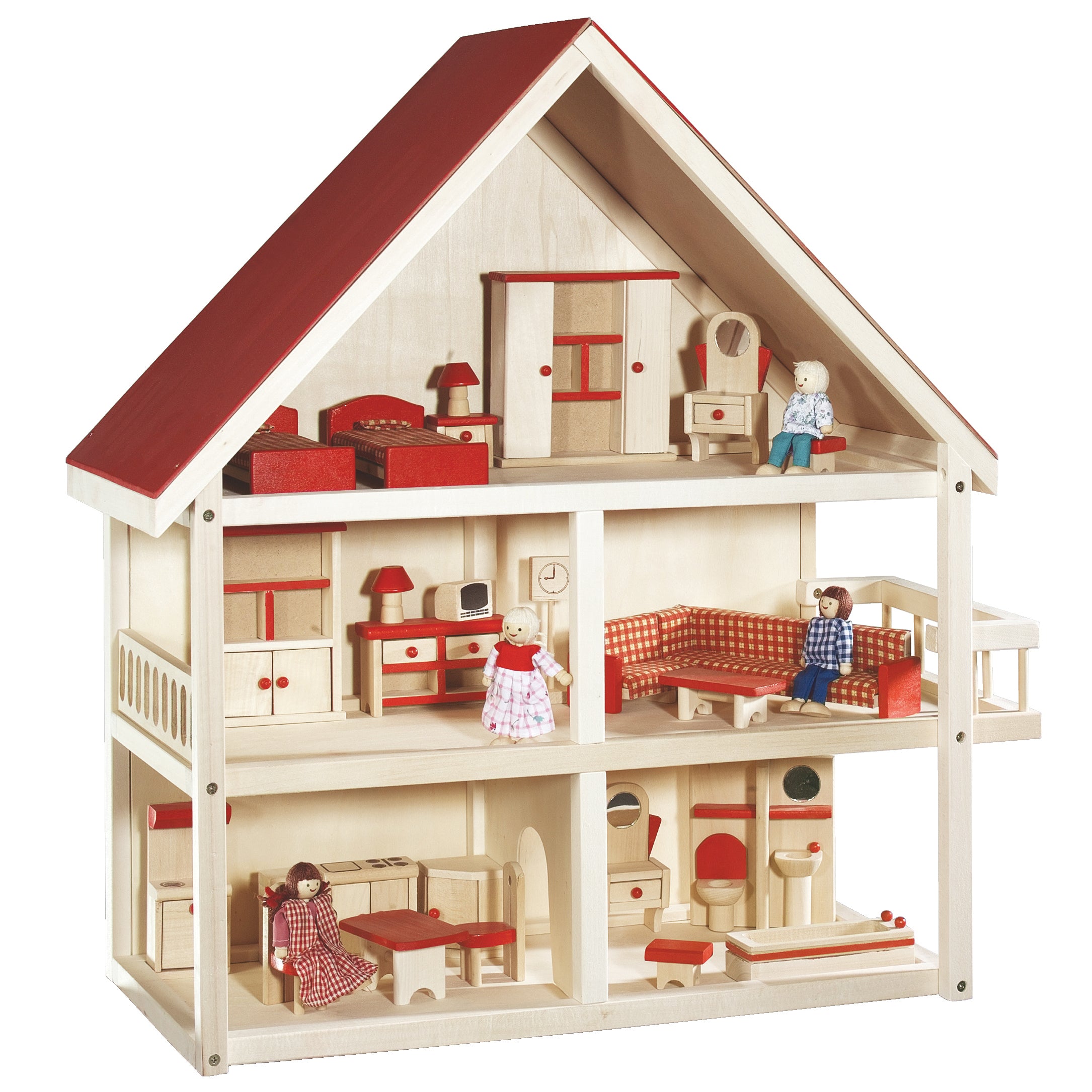 Roba 9457 Puppenhaus natur lackiert – Puppenmöbel & Häuser - Bild 1 Roba 9457 Puppenhaus natur lackiert – Puppenmöbel & Häuser - natur lackiert - Puppenmöbel & Häuser - Produktbild 1