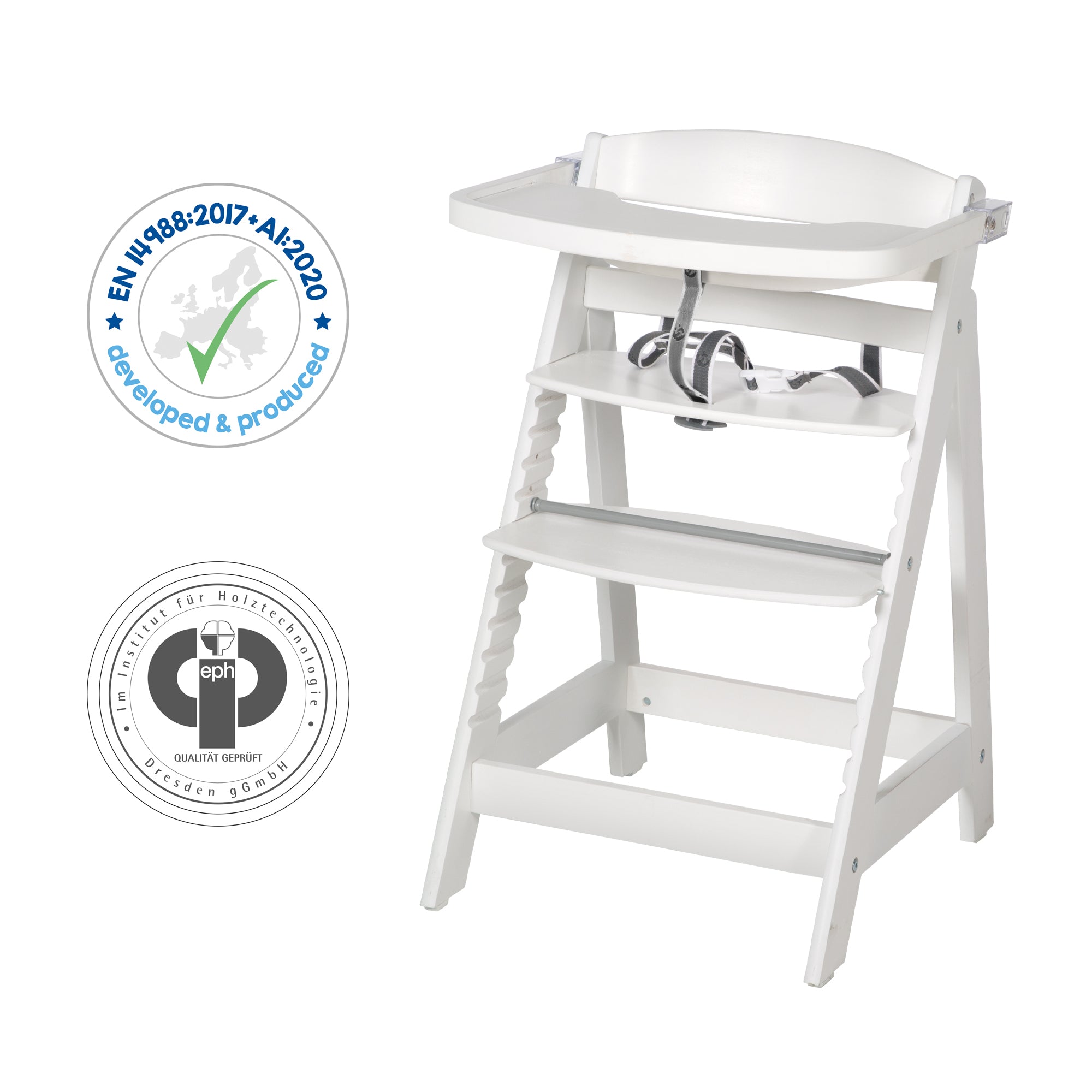 Roba 7569WV230 Set Sit Up Fun + Sitzverkleinerer grau weiß – Hochstuhl - Bild 6 Roba 7569WV230 Set Sit Up Fun + Sitzverkleinerer grau weiß – Hochstuhl - Produktbild 6