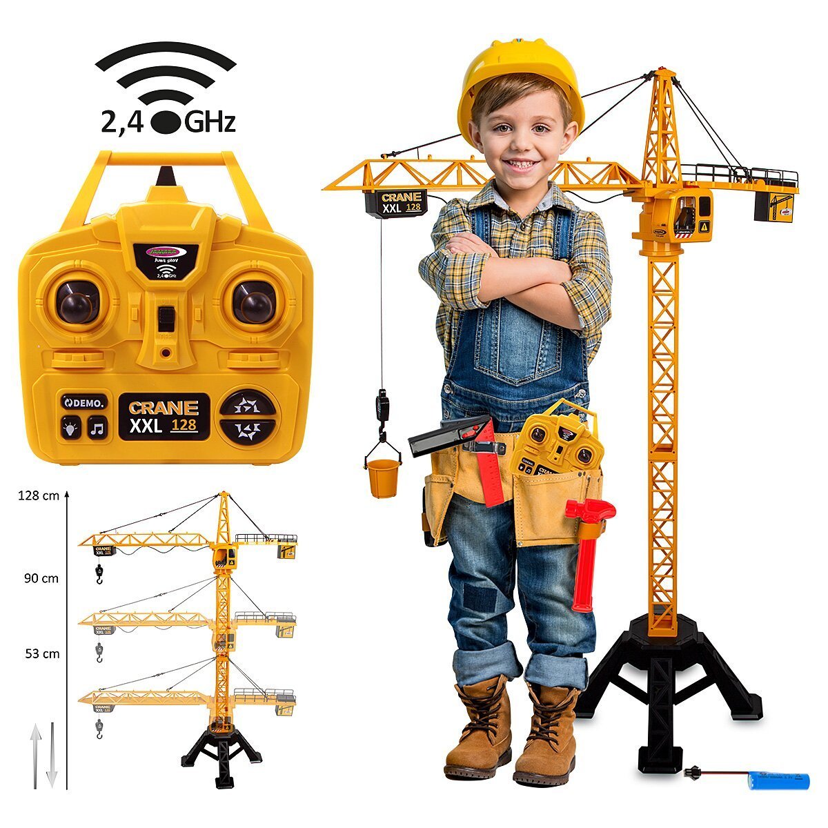 JAMARA Turmdrehkran Crane XXL 128 2,4GHz ab 6 Jahren