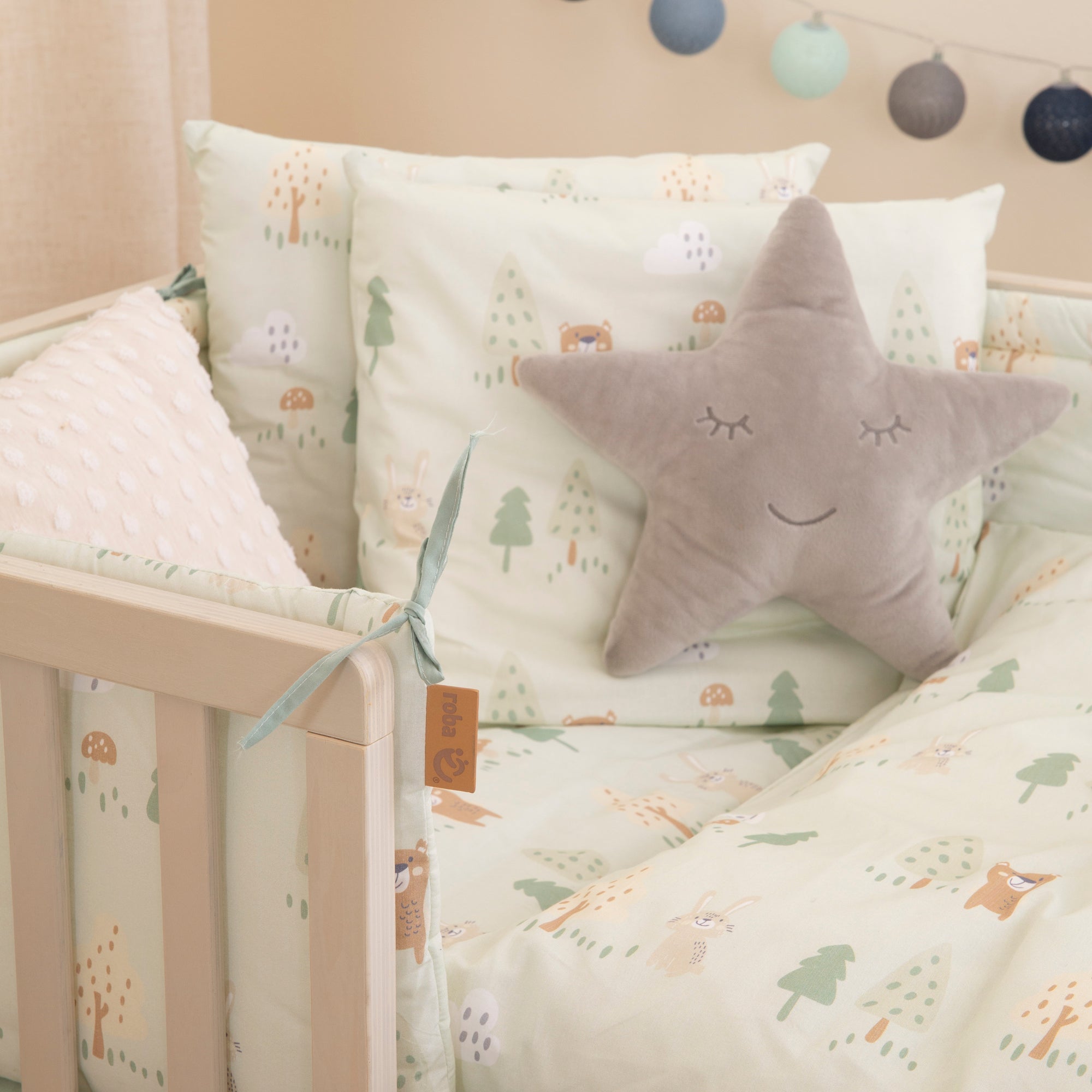 Roba 0292V283 Nestchen einzeln Woodland Buddies grün – Bettenzubehör - Bild 5 Roba 0292V283 Nestchen einzeln Woodland Buddies grün – Bettenzubehör - Produktbild 5