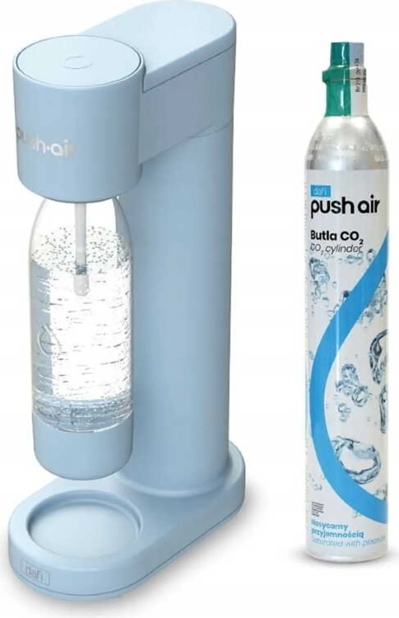 PEARLCO 502022 Wassersprudler PushAir inkl. 1 Kartusche Azur