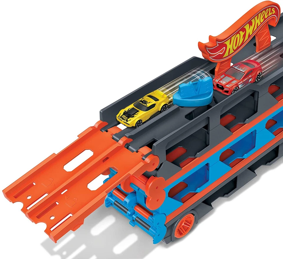 Hot Wheels 2-in-1 Rennbahn Transporter GVG37
