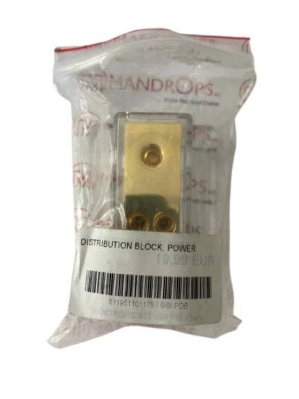 GSI PDB, Power Distribution Block - 1 to 4, Input: 1 cable 4 Gauge (25mm²), Output: 4 cables - 8 Gauge (10mm²) GSI PDB, Power Distribution Block - 1 to 4, Input: 1 cable 4 Gauge (25mm²), Output: 4 cables - 8 Gauge (10mm²)