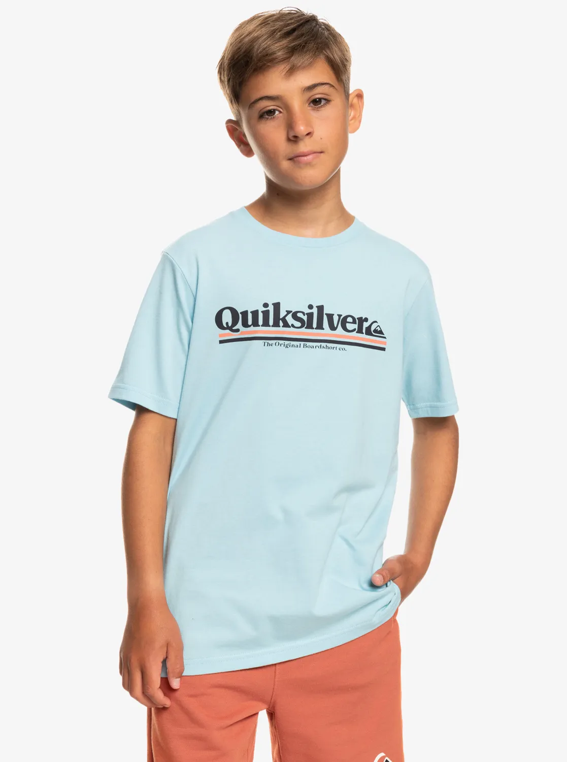 Quiksilver Between The Lines - T-Shirt für Jungen 8-16 Hellblau GR. S